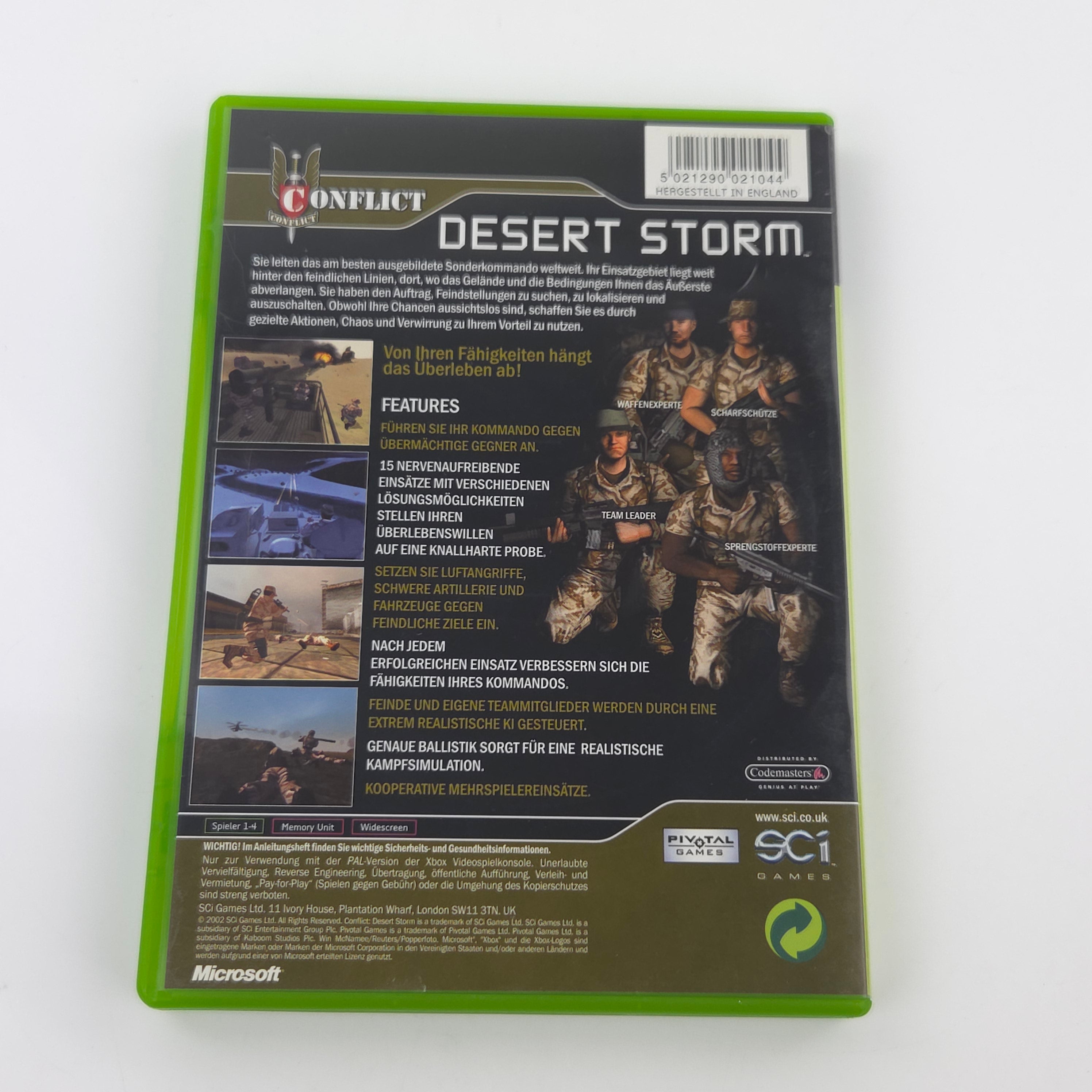 Xbox Classic Spiel – Conflict Desert Storm I & II PAL