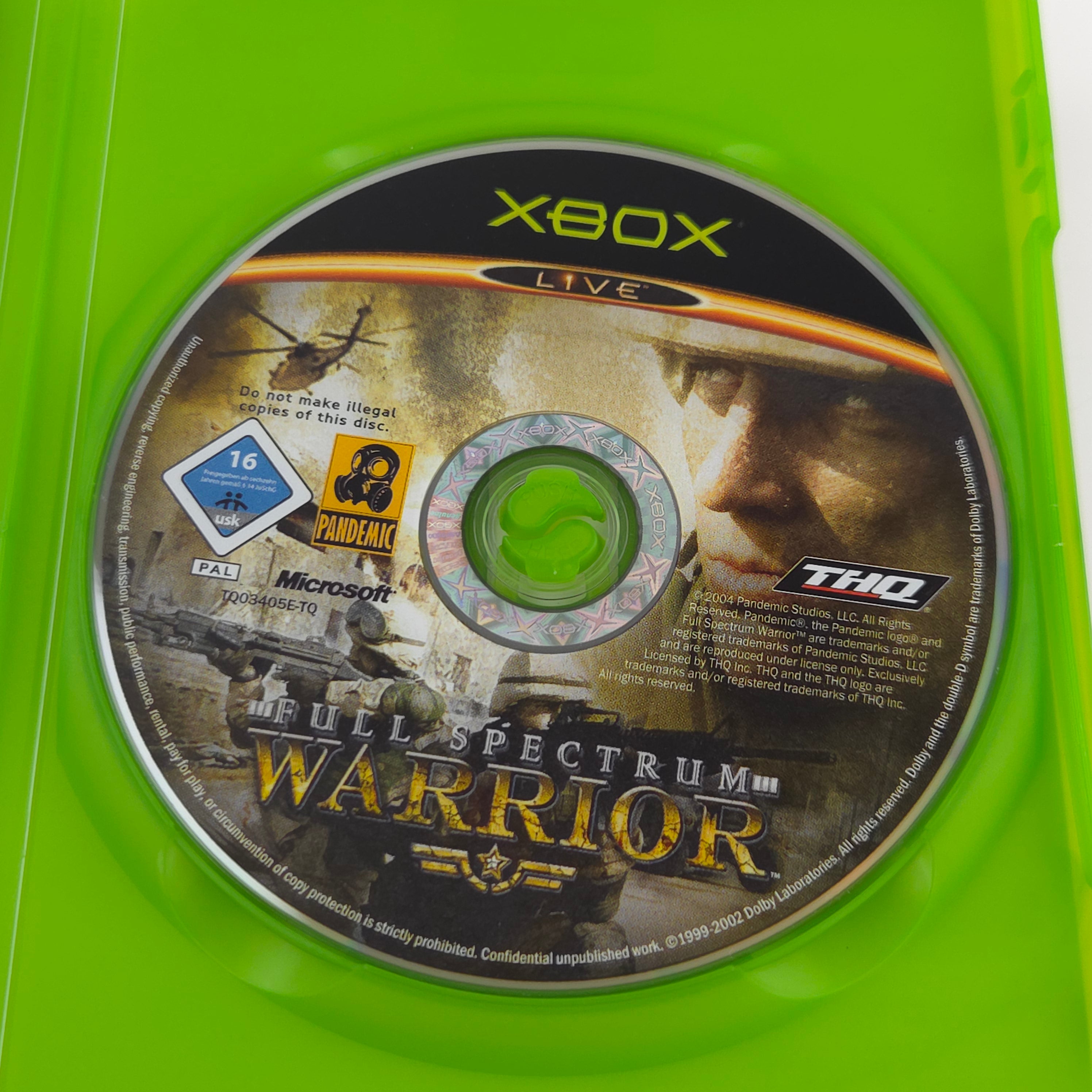 Xbox Classic Spiel – Full Spectrum Warrior (OVP)
