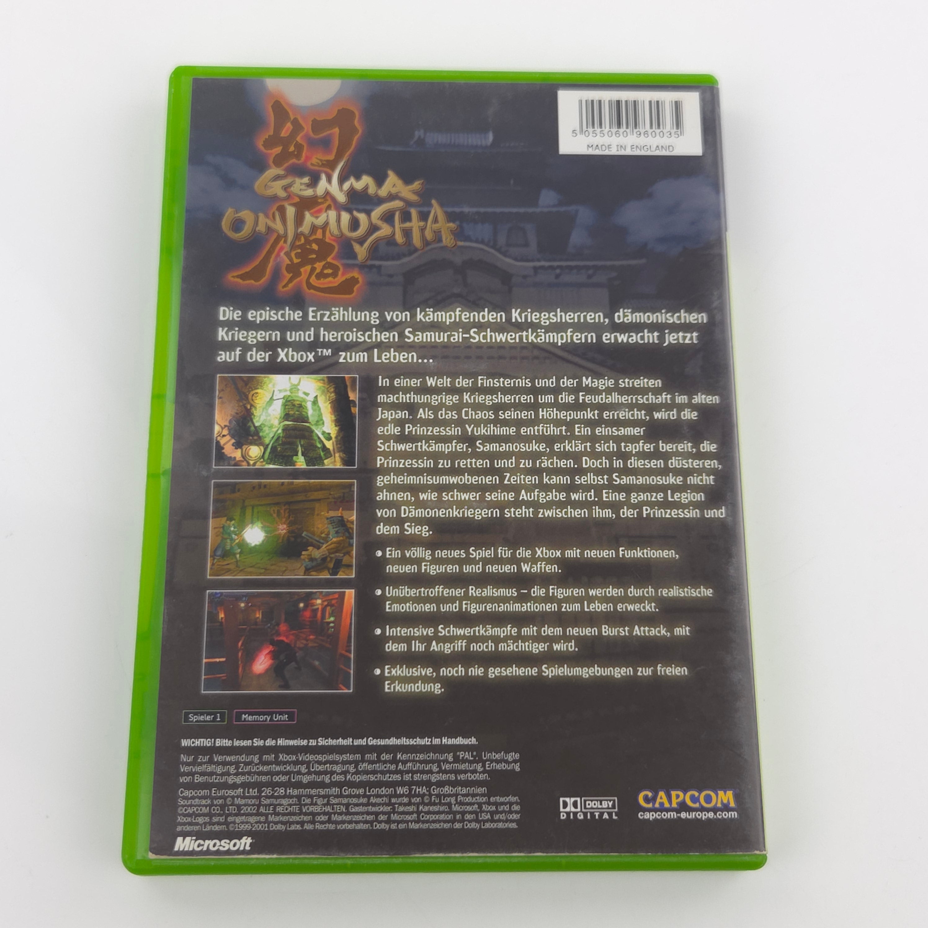 Xbox Classic Spiel – Genma Onimusha (OVP PAL)