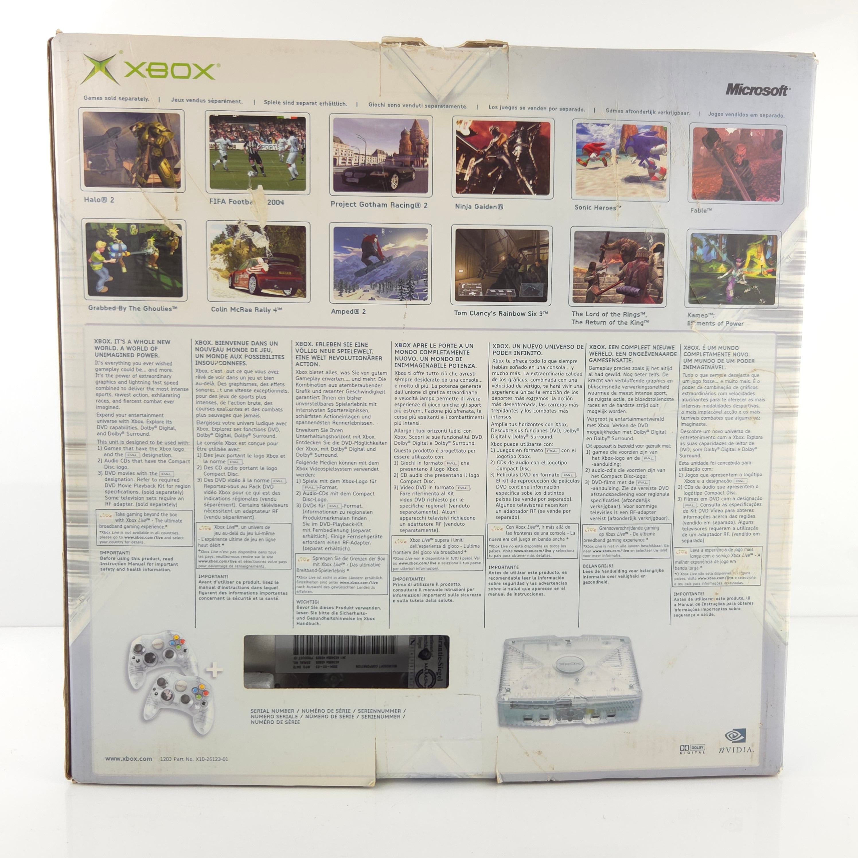 Xbox Classic Konsole Crystal Edition OVP