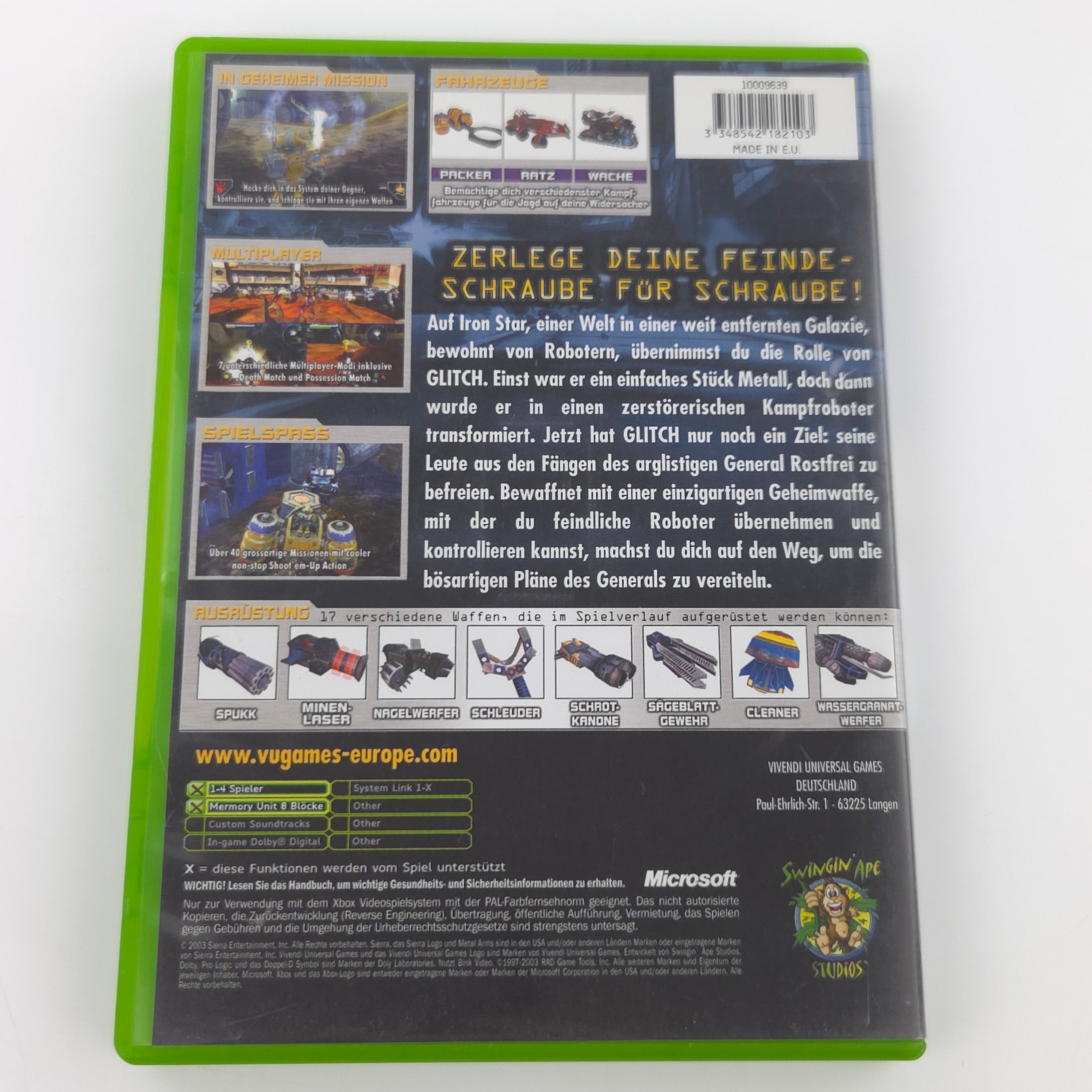 Xbox Classic Spiel – Metal Arms Glitch (OVP PAL)