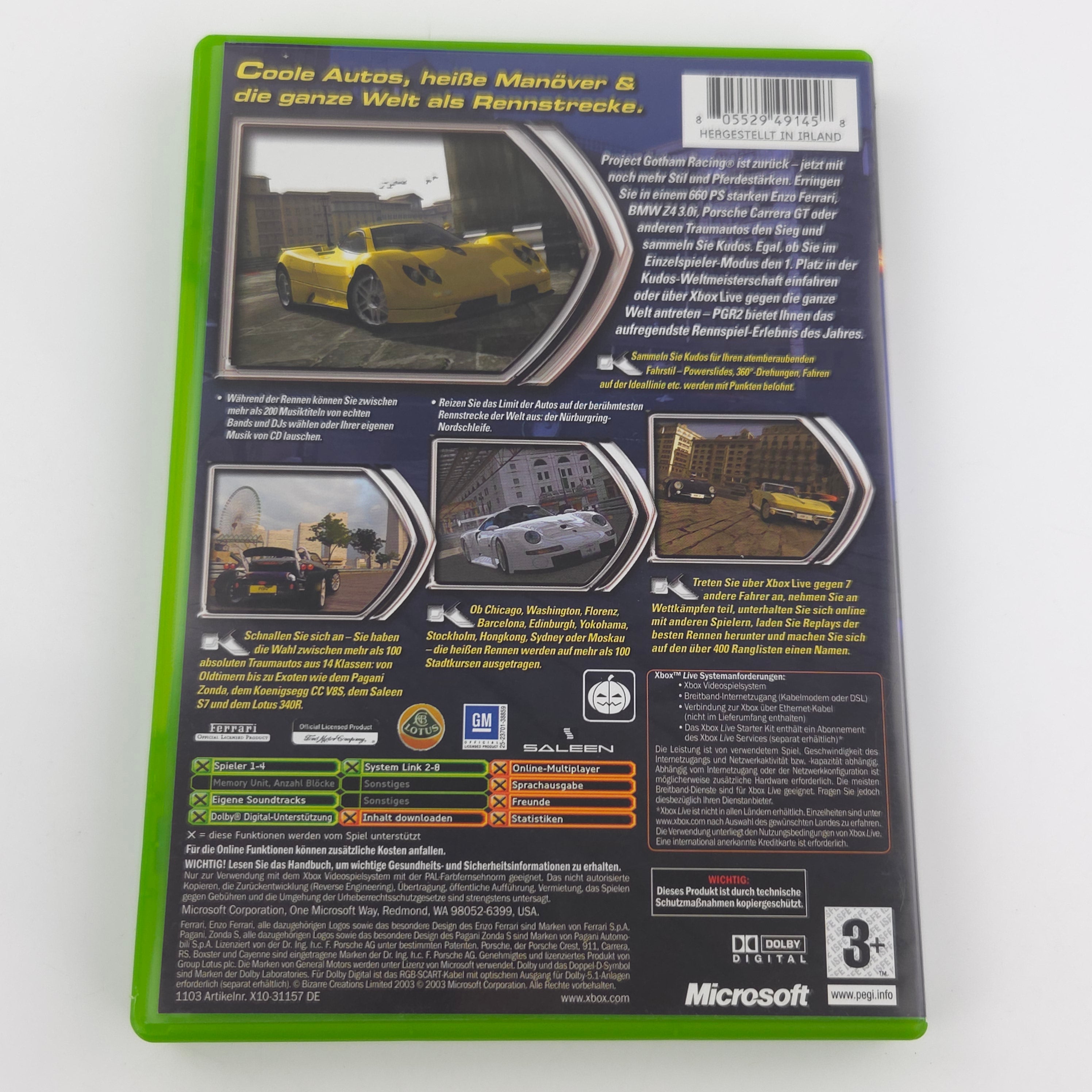 Xbox Spiel – Project Gotham Racing 2 (OVP PAL)