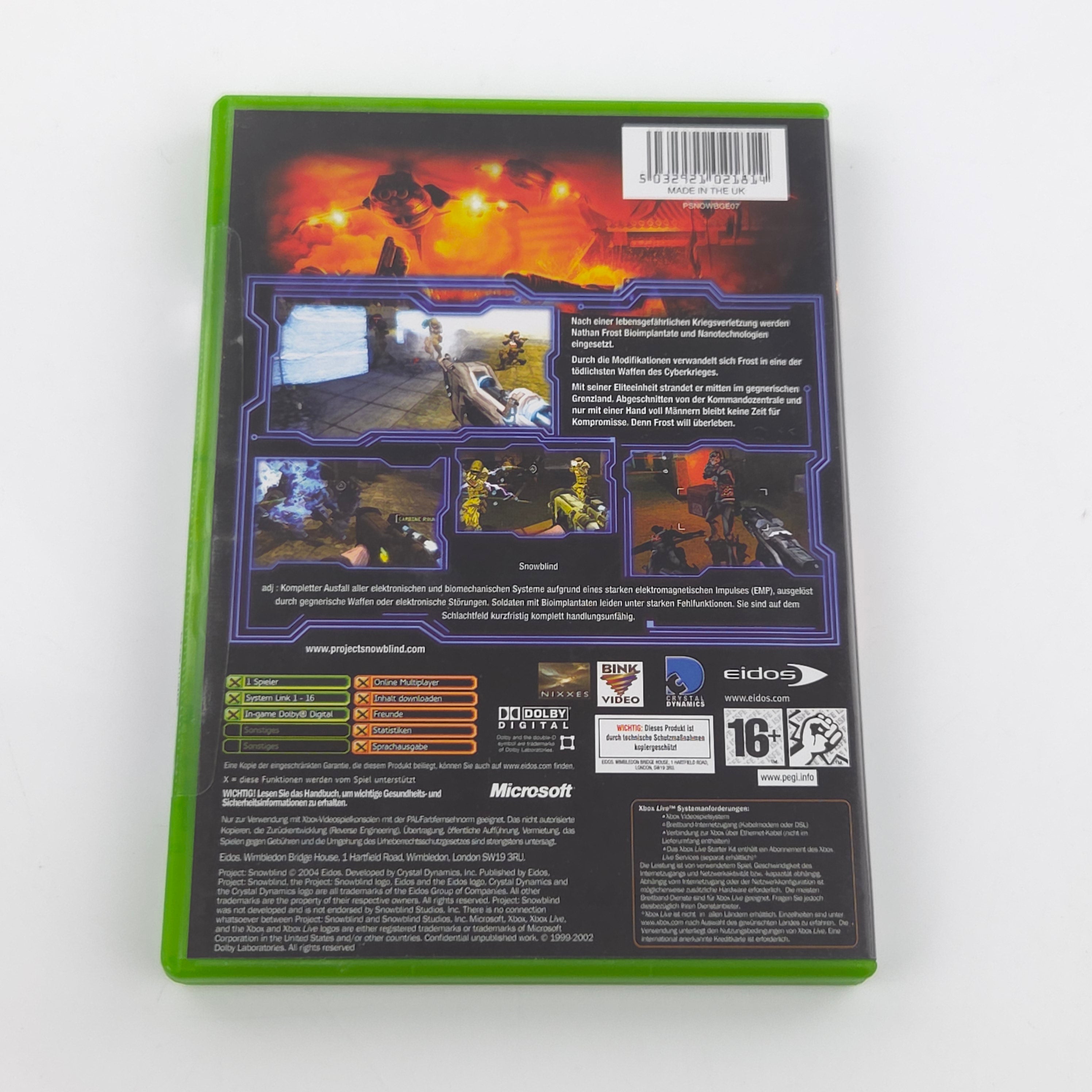 Xbox Classic Spiel – Project Snowblind (OVP Neu)