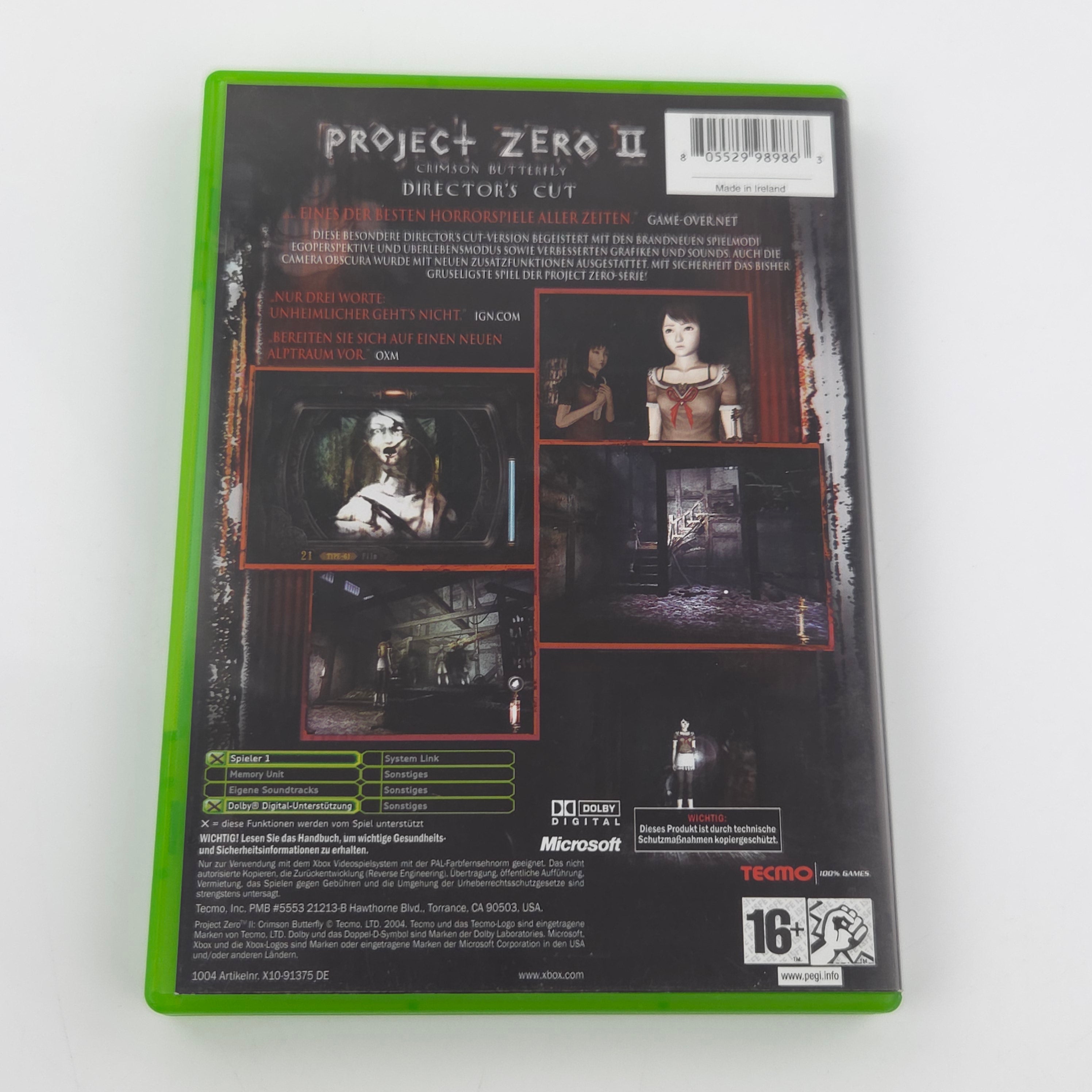 Xbox Spiel – Project Zero II Crimson Butterfly (PAL)