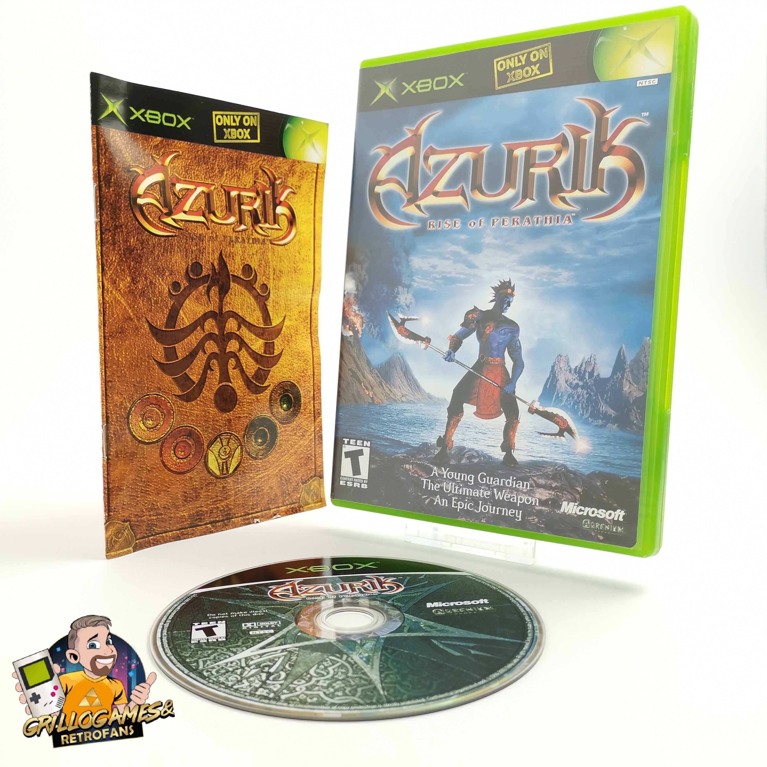 Xbox Classic Spiel – Azurik Rise of Perathia OVP NTSC USA