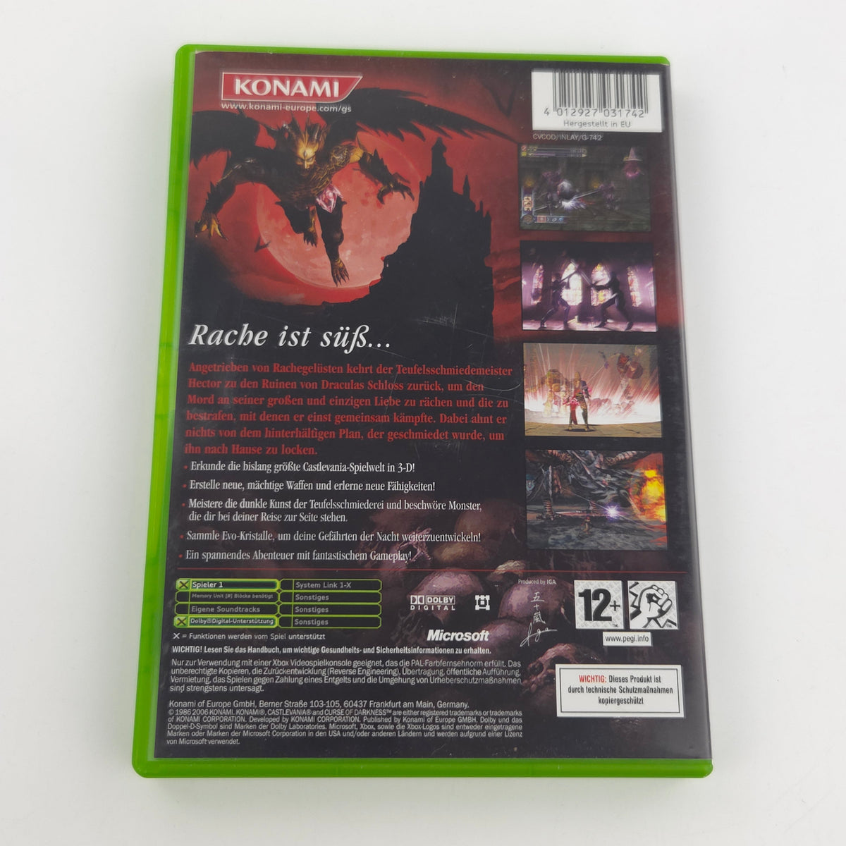 Xbox Spiel Castlevania Curse of Darkness OVP PAL