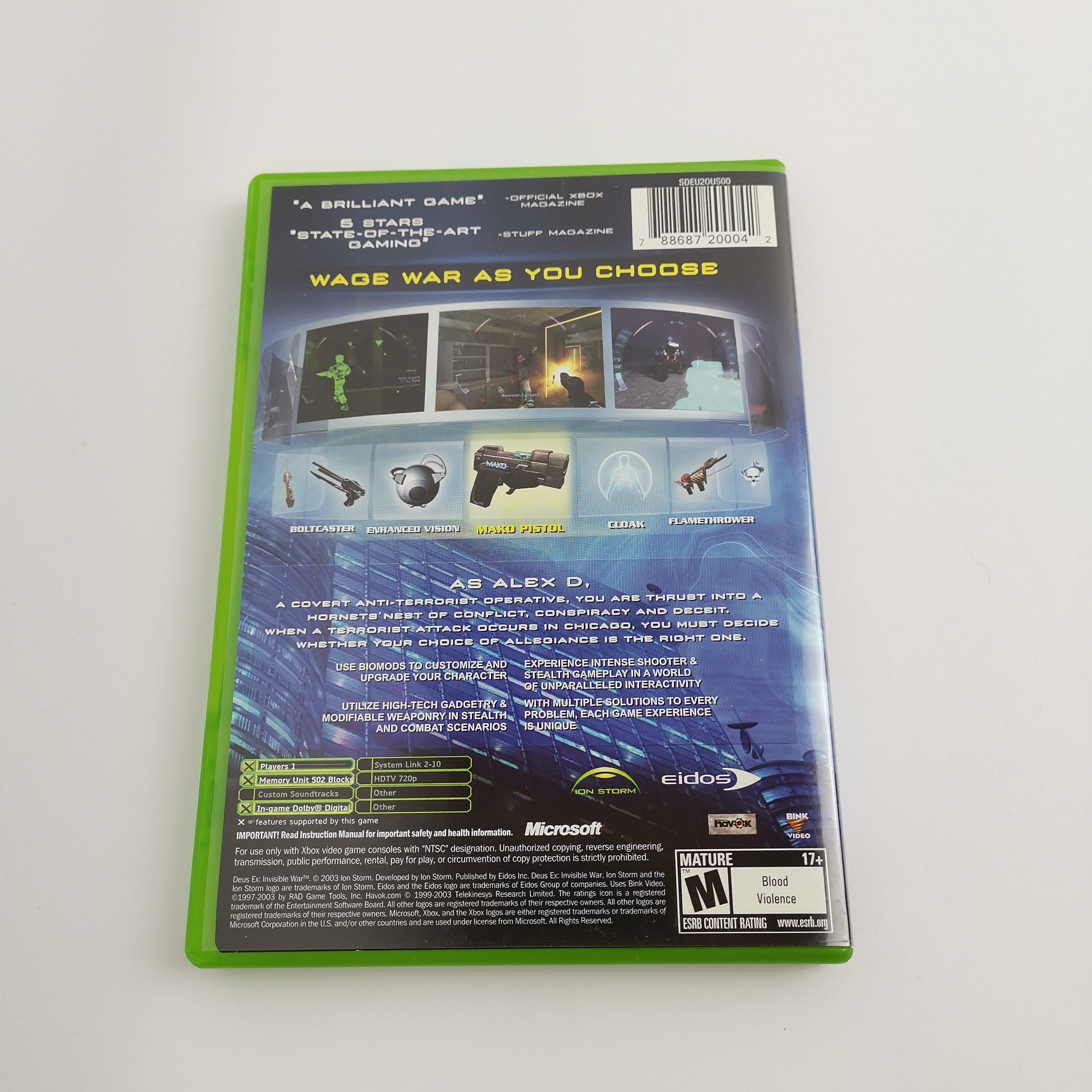 Microsoft Xbox Classic Spiel – Deus Ex Invisible War OVP