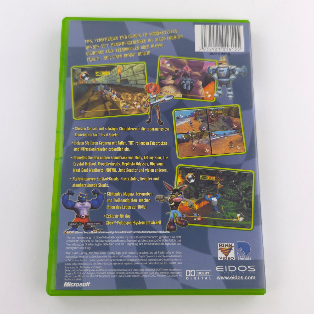 Microsoft Xbox Classic Spiel: MAD Dash Racing - CD-Rom Anleitung OVP (PAL DE)