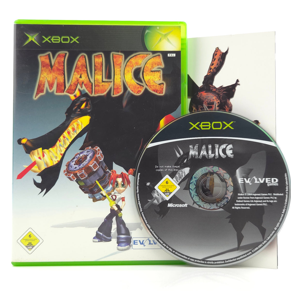Microsoft Xbox Classic Spiel: Malice - CD-Rom Anleitung OVP (DE PAL)