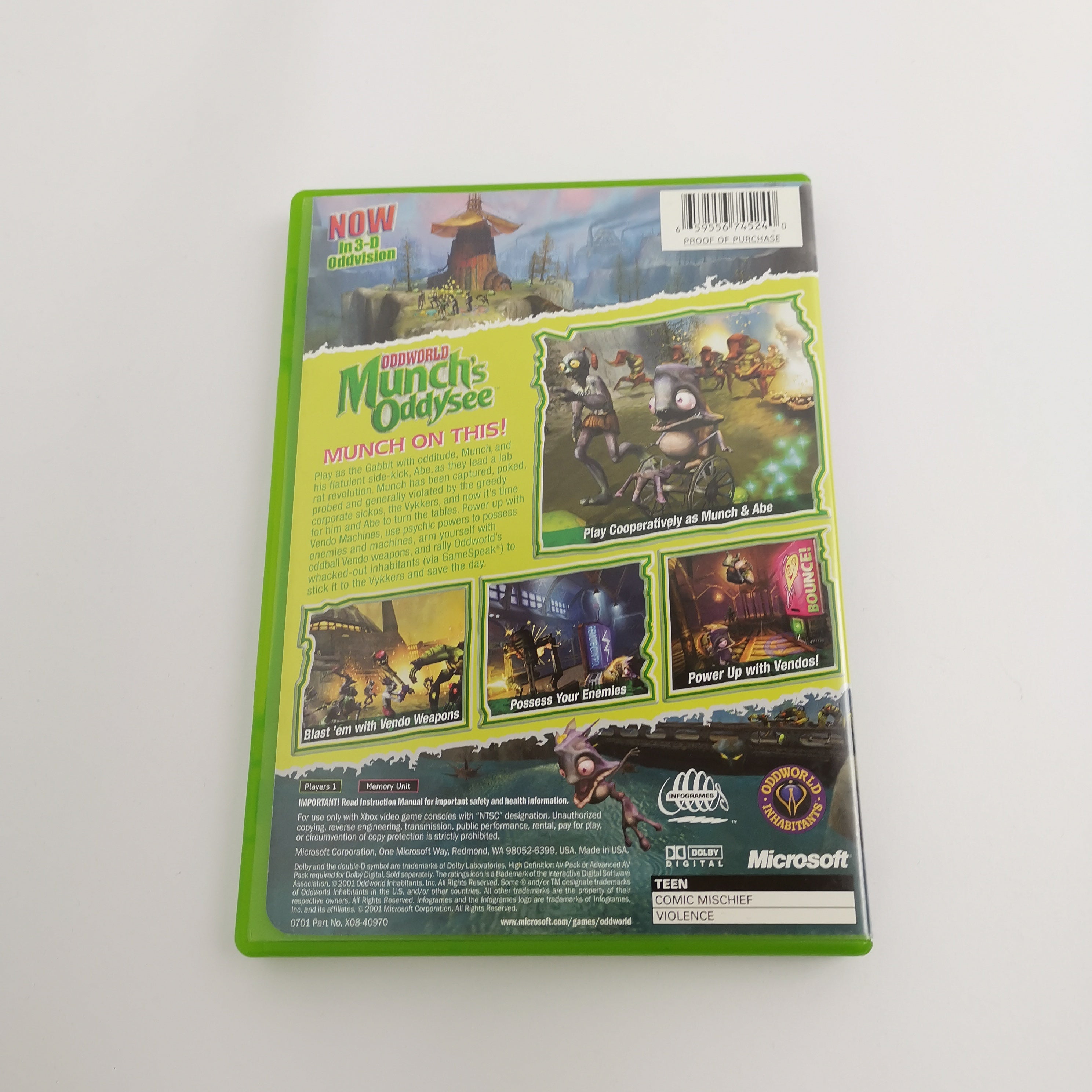 Xbox Classic Spiel – Oddworld Munchs Oddysee (OVP)