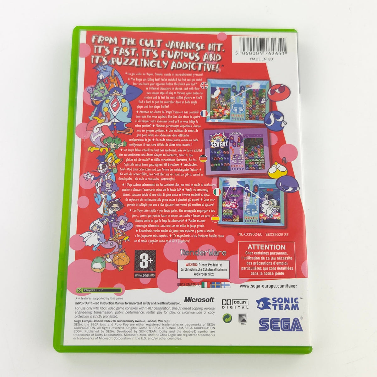 Microsoft Xbox Spiel Puyo Pop Fever OVP PAL