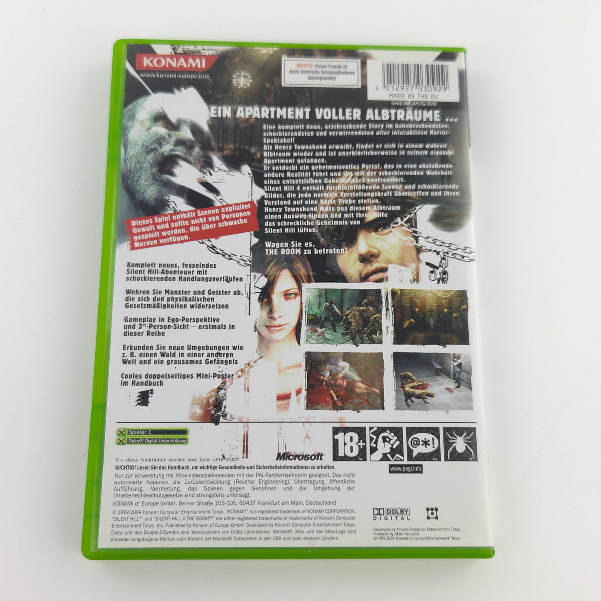 Microsoft Xbox Spiel Silent Hill 4 OVP