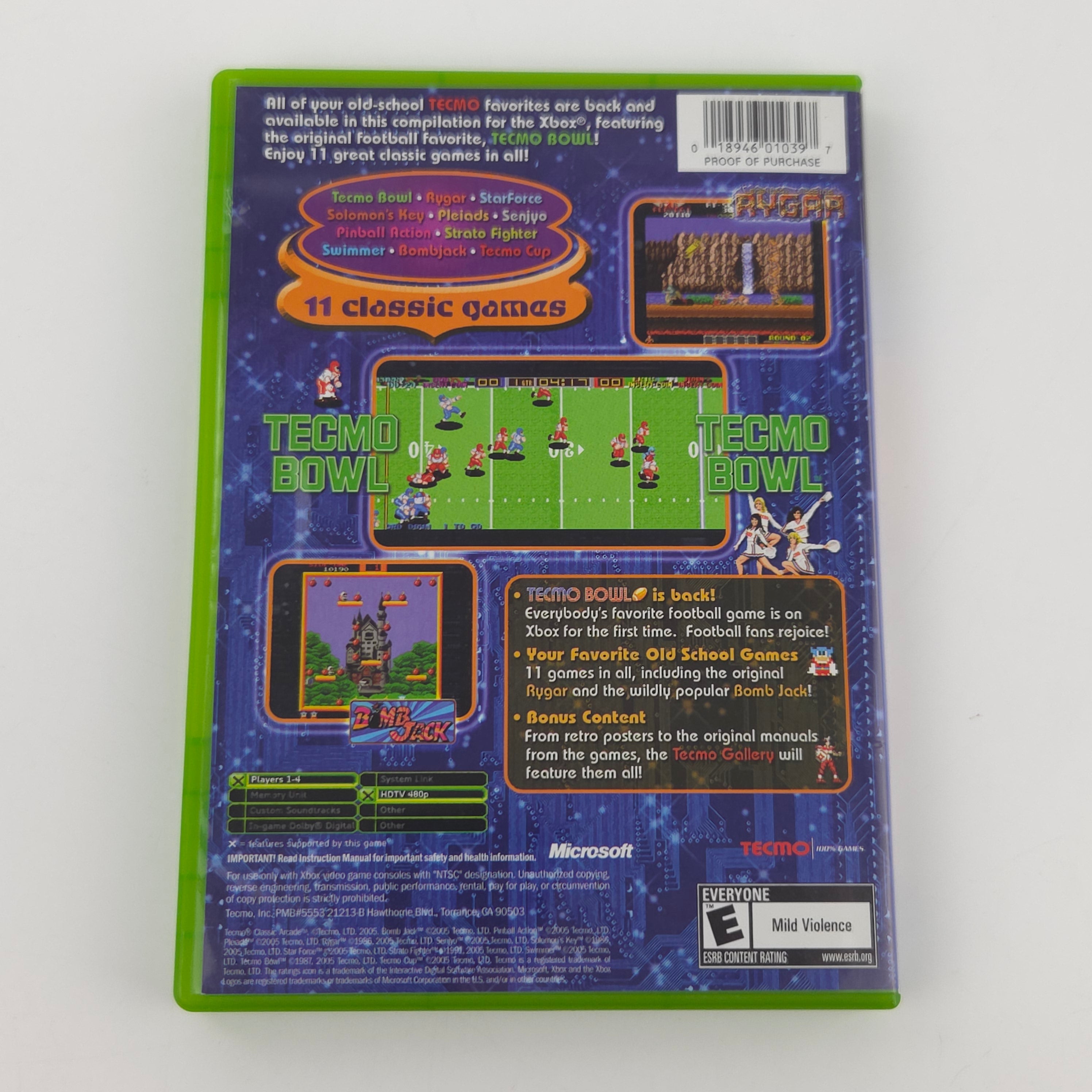 Microsoft Xbox Spiel Tecmo Classic Arcade USA OVP
