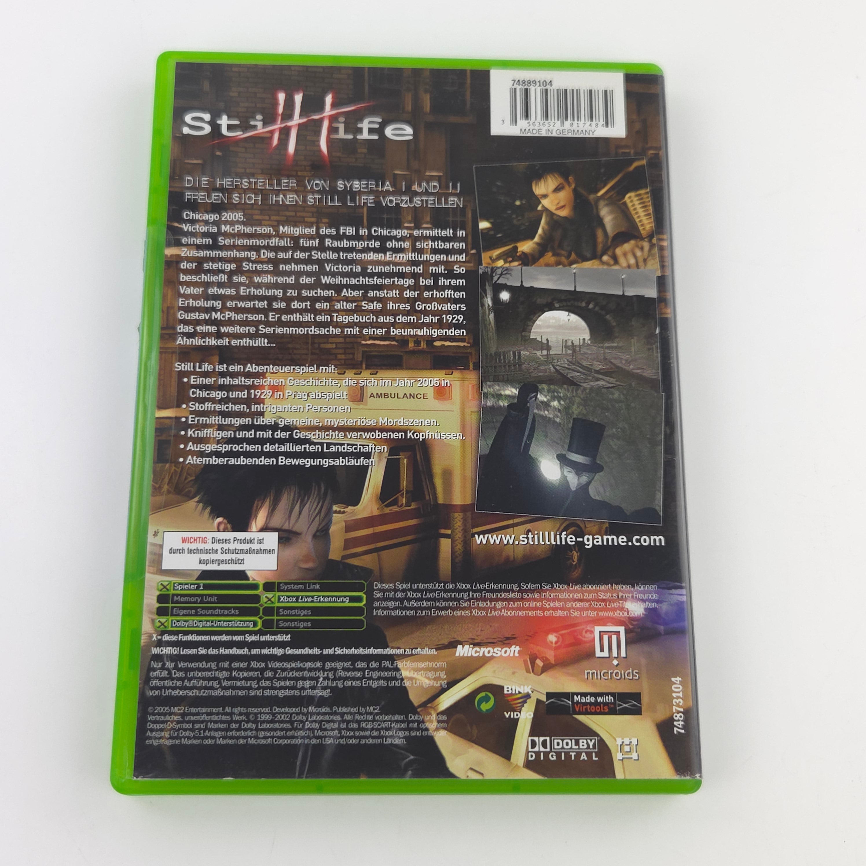 Xbox Classic Spiel – Still Life (OVP DE PAL)