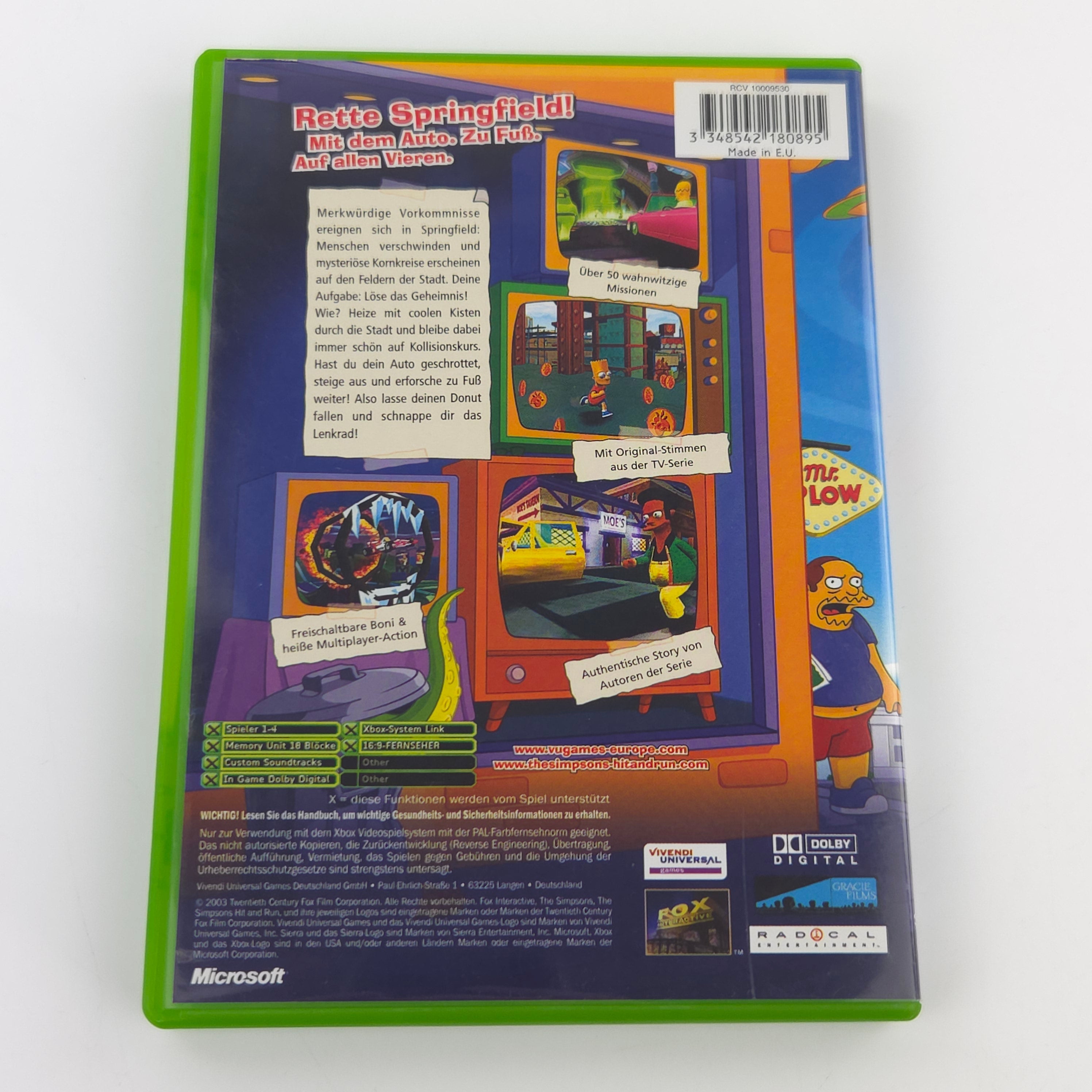 Xbox Classic Spiel – The Simpsons Hit & Run (OVP)