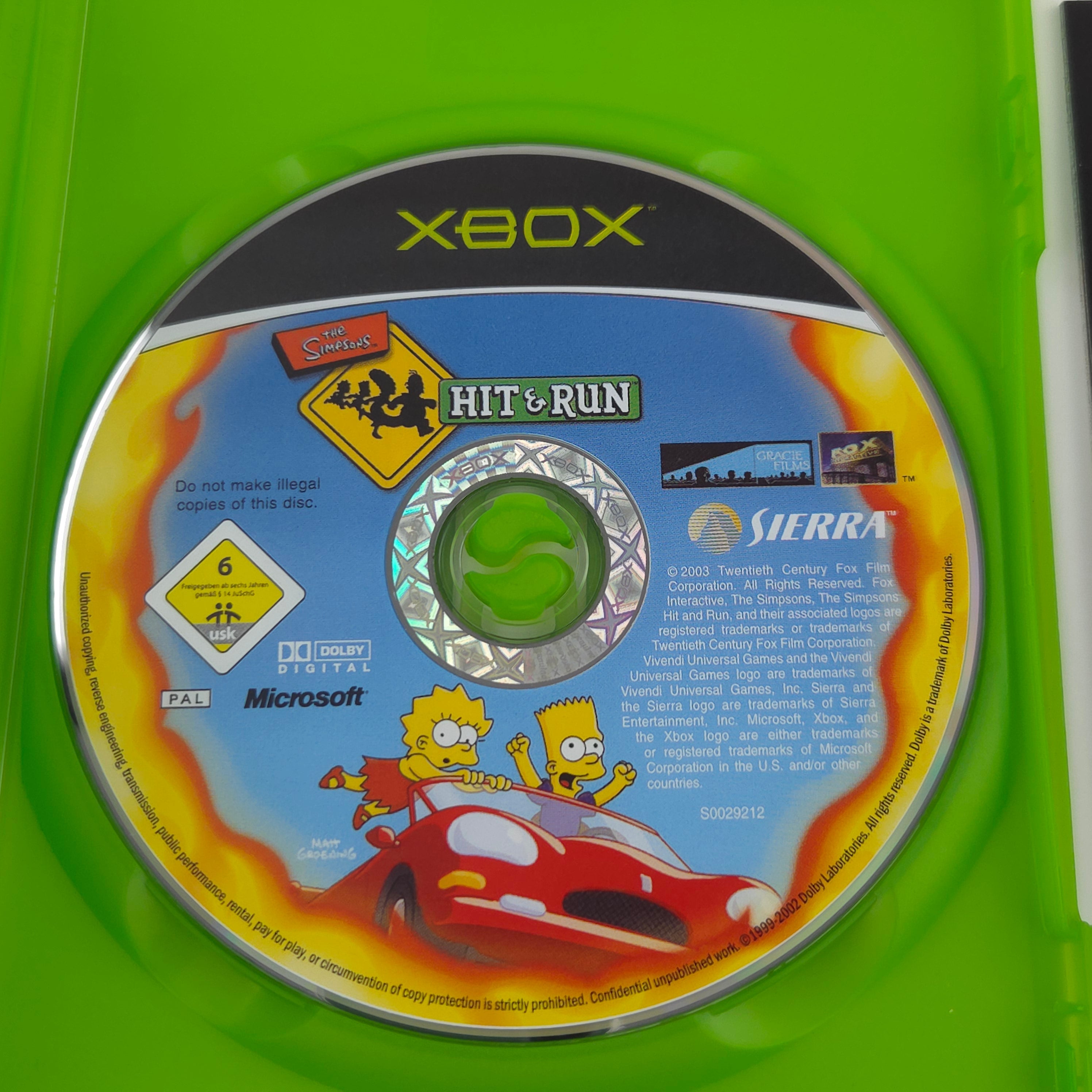 Xbox Classic Spiel – The Simpsons Hit & Run (OVP)