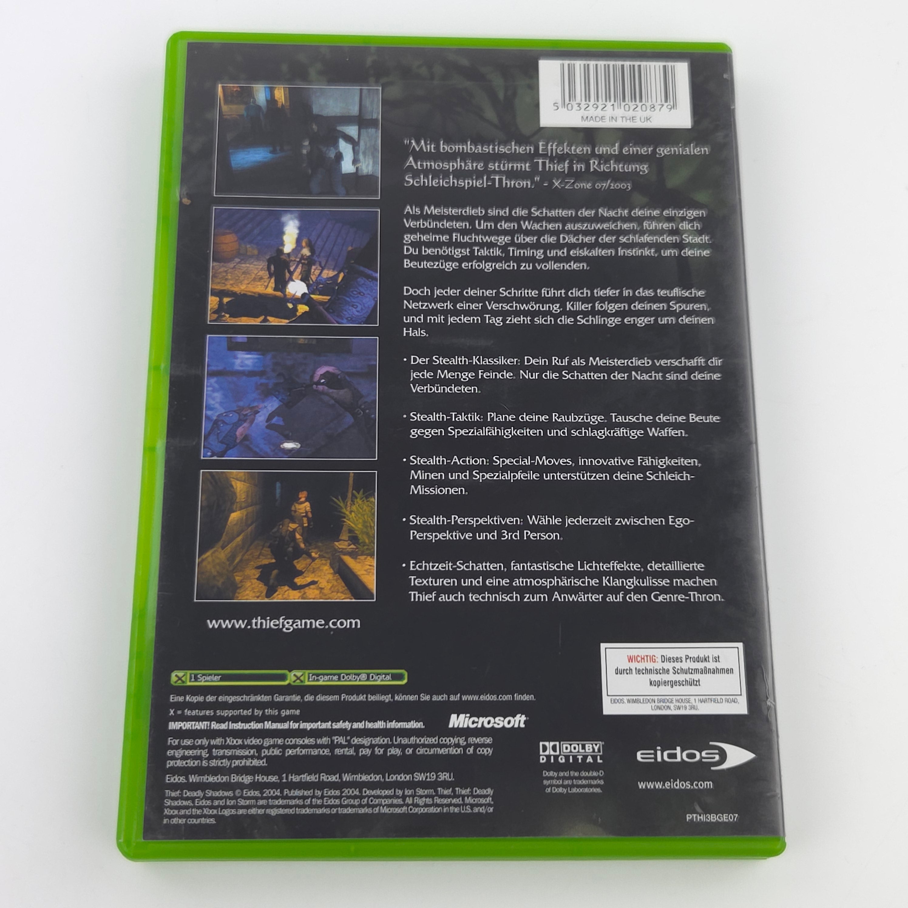 Xbox Classic Spiel – Thief Deadly Shadows (OVP)