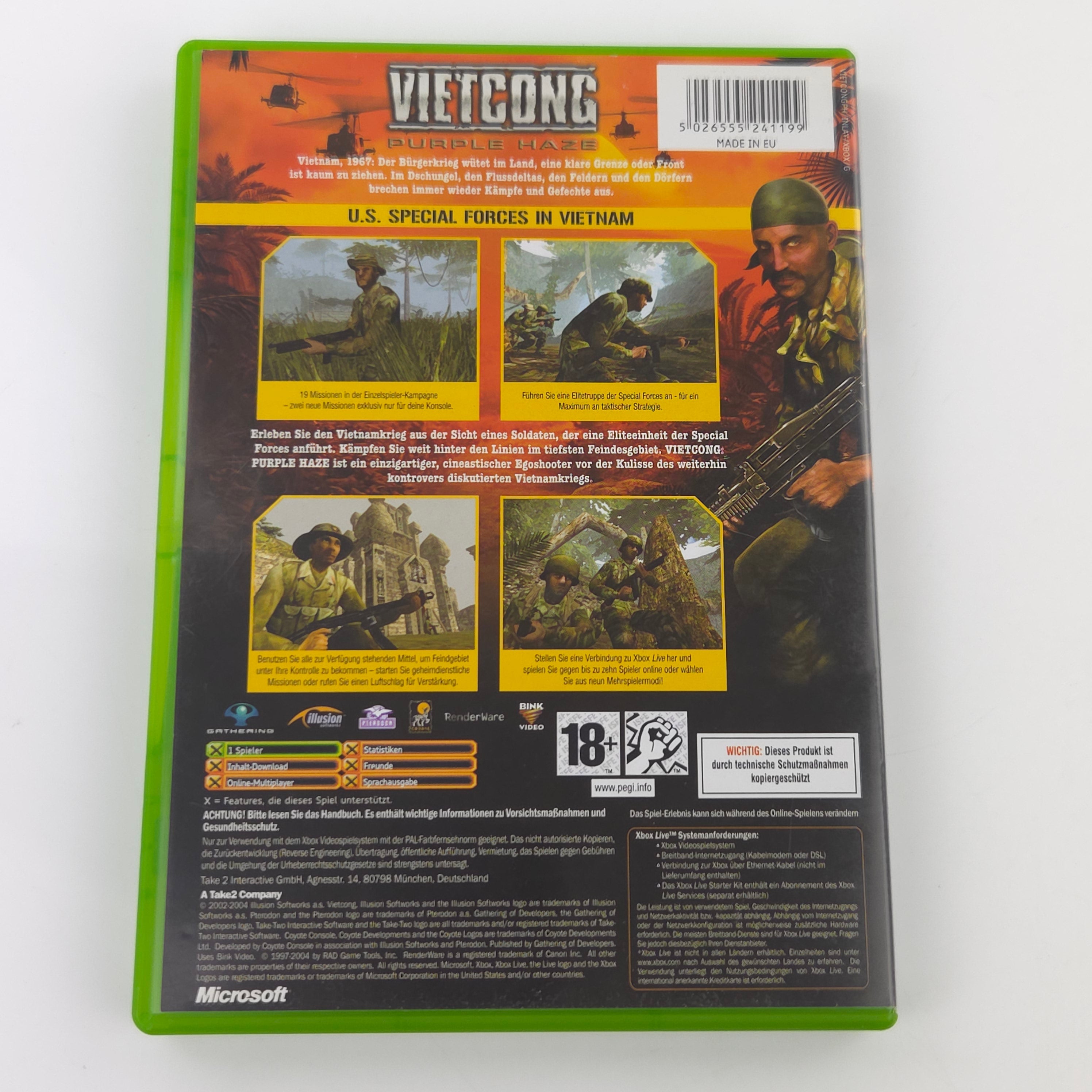 Xbox Classic Spiel – Vietcong Purple Haze (PAL OVP)