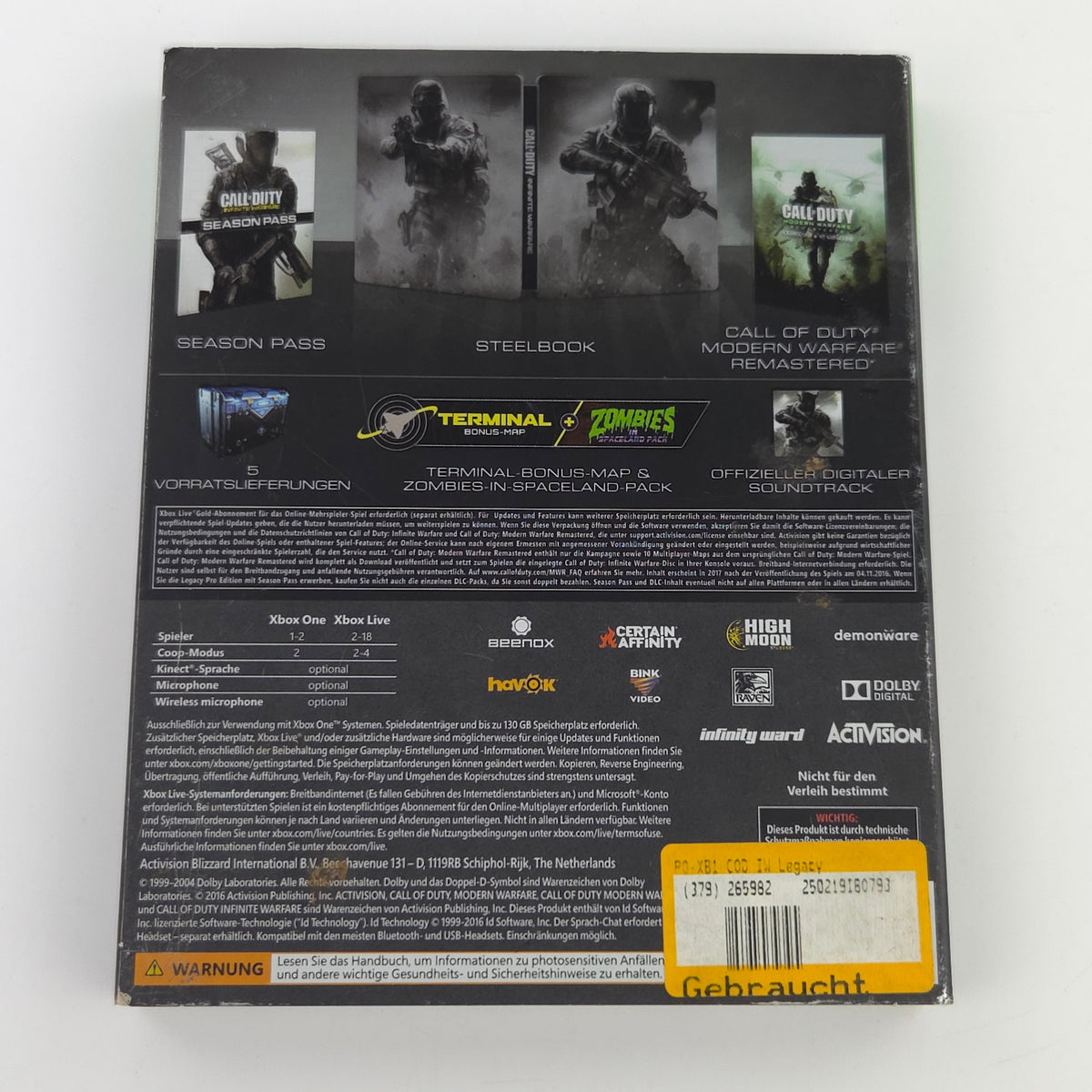Microsoft Xbox ONE / Series X: Call of Duty Infinite Warfare Legacy Pro Edition