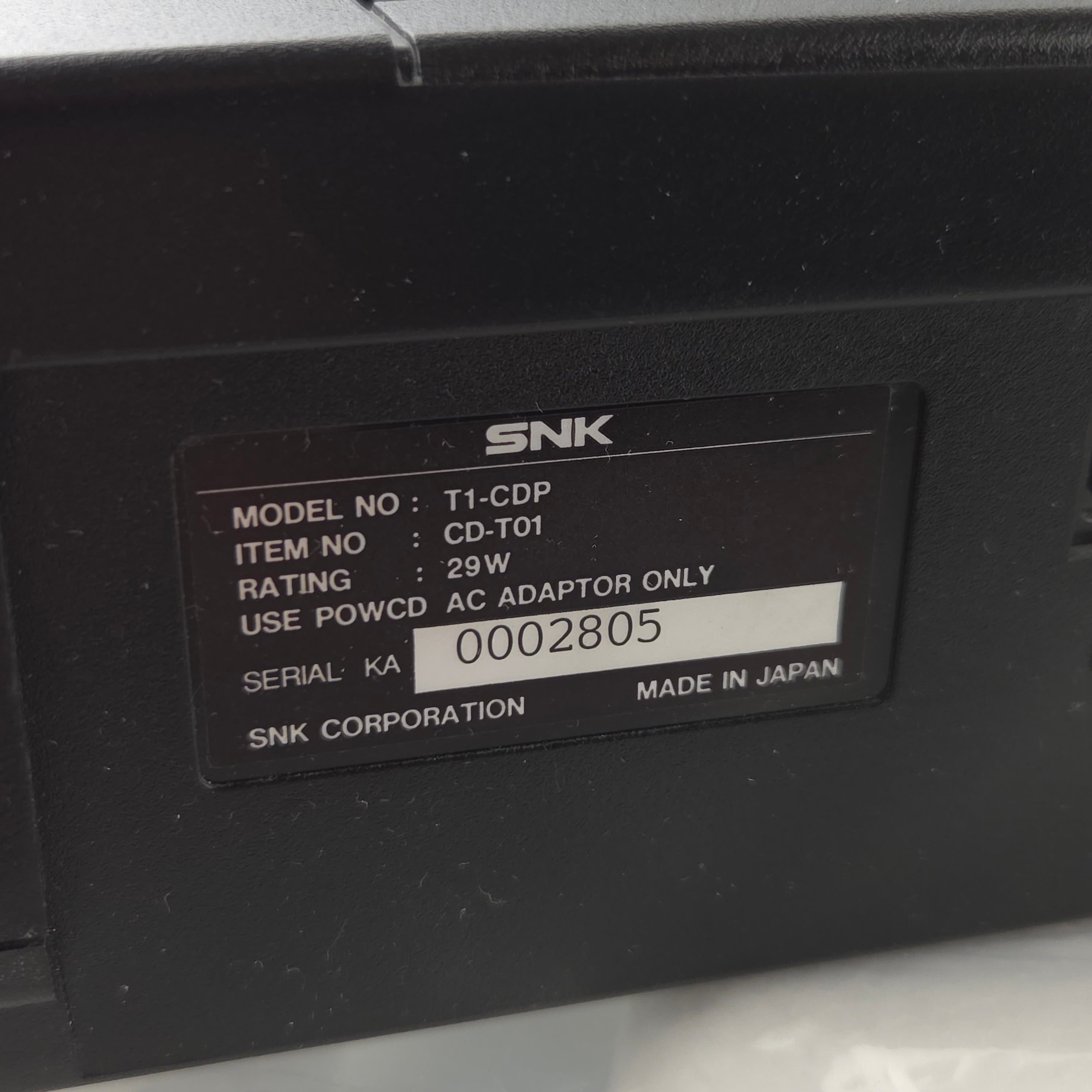 Neo Geo CD Konsole Frontloader OVP PAL JP Import