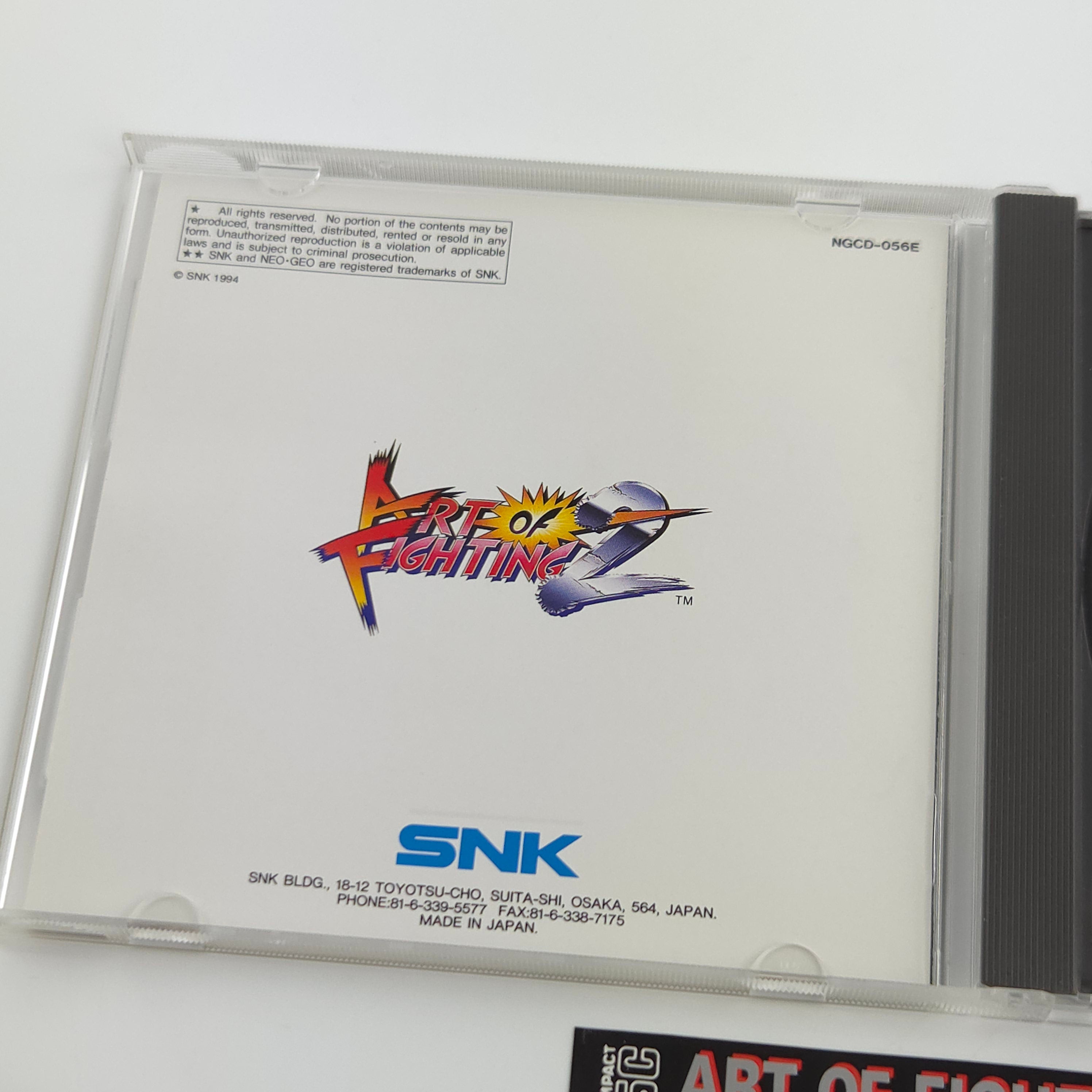 Neo-Geo CD Spiel – Art of Fighting 2 SNK Jewel Case USA OVP