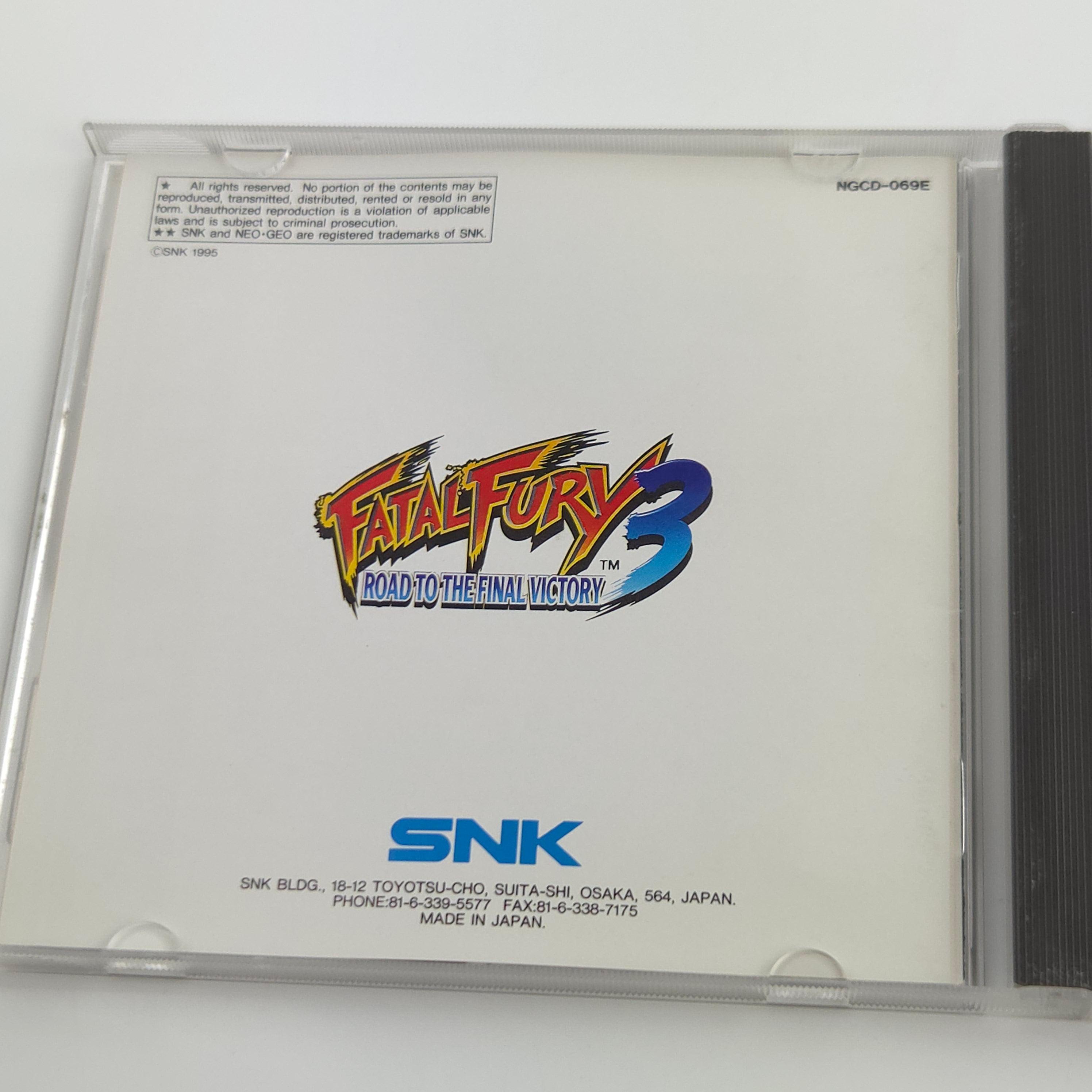 Neo-Geo CD Spiel – Fatal Fury 3 USA Jewel Case OVP