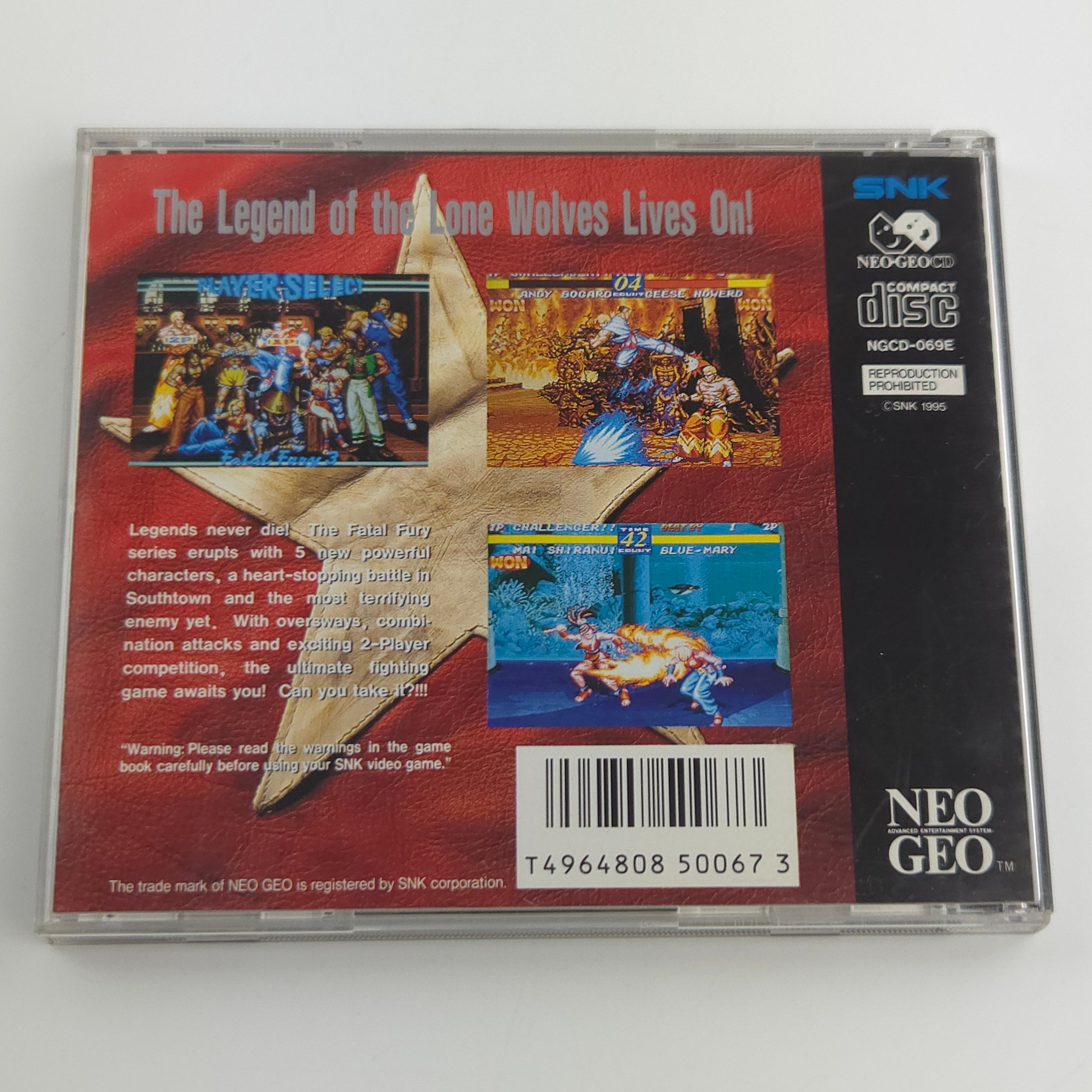 Neo-Geo CD Spiel – Fatal Fury 3 USA Jewel Case OVP