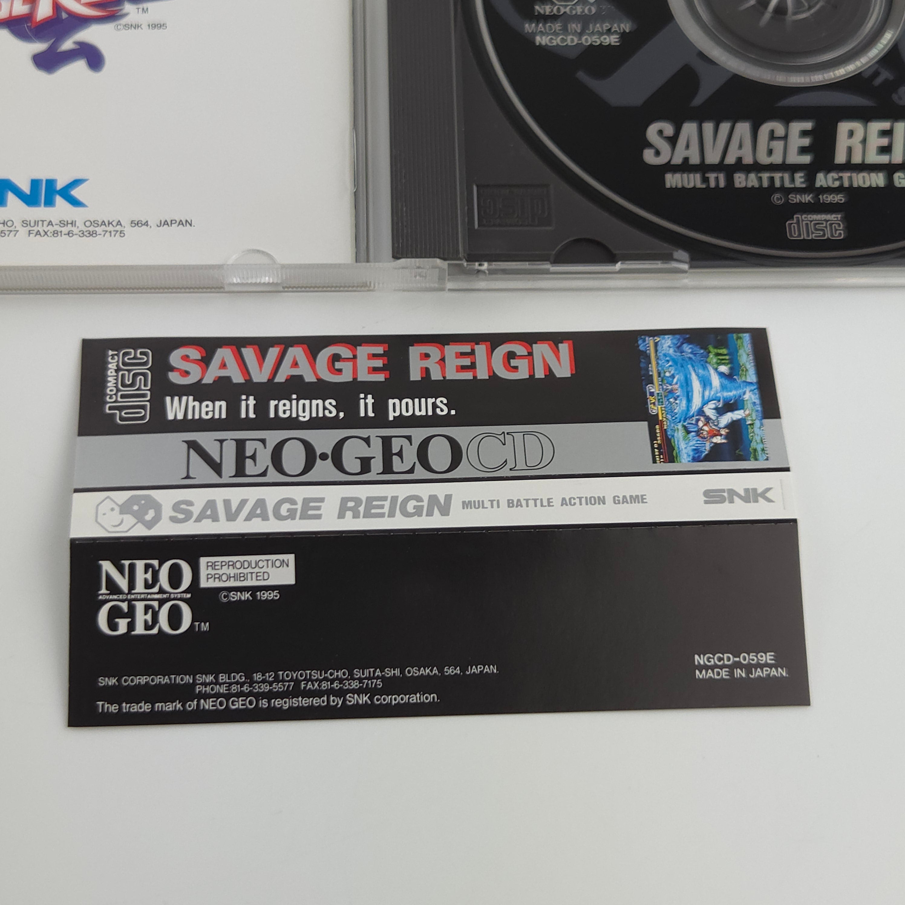 Neo-Geo CD Spiel – Savage Reign Jewel Case USA OVP