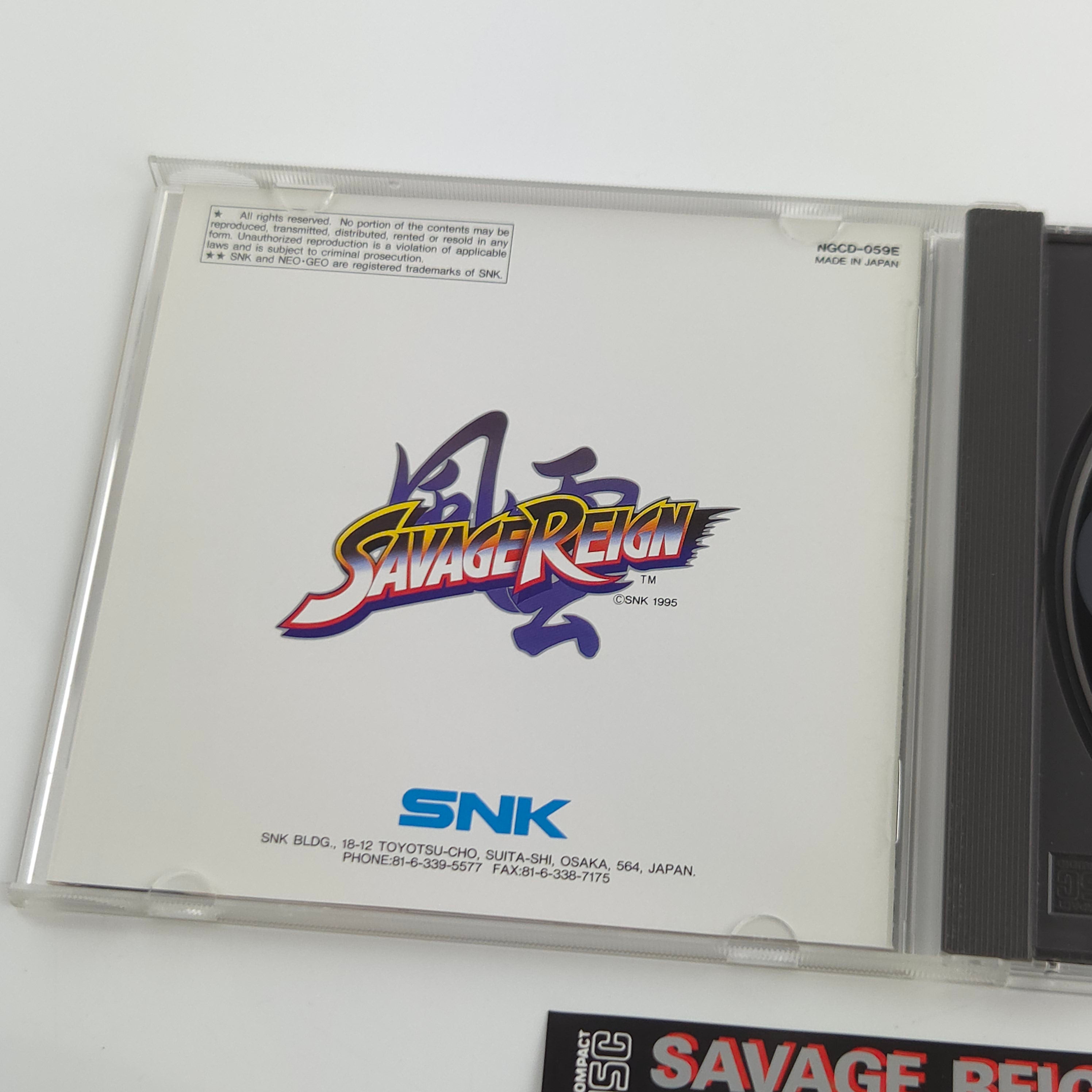 Neo-Geo CD Spiel – Savage Reign Jewel Case USA OVP