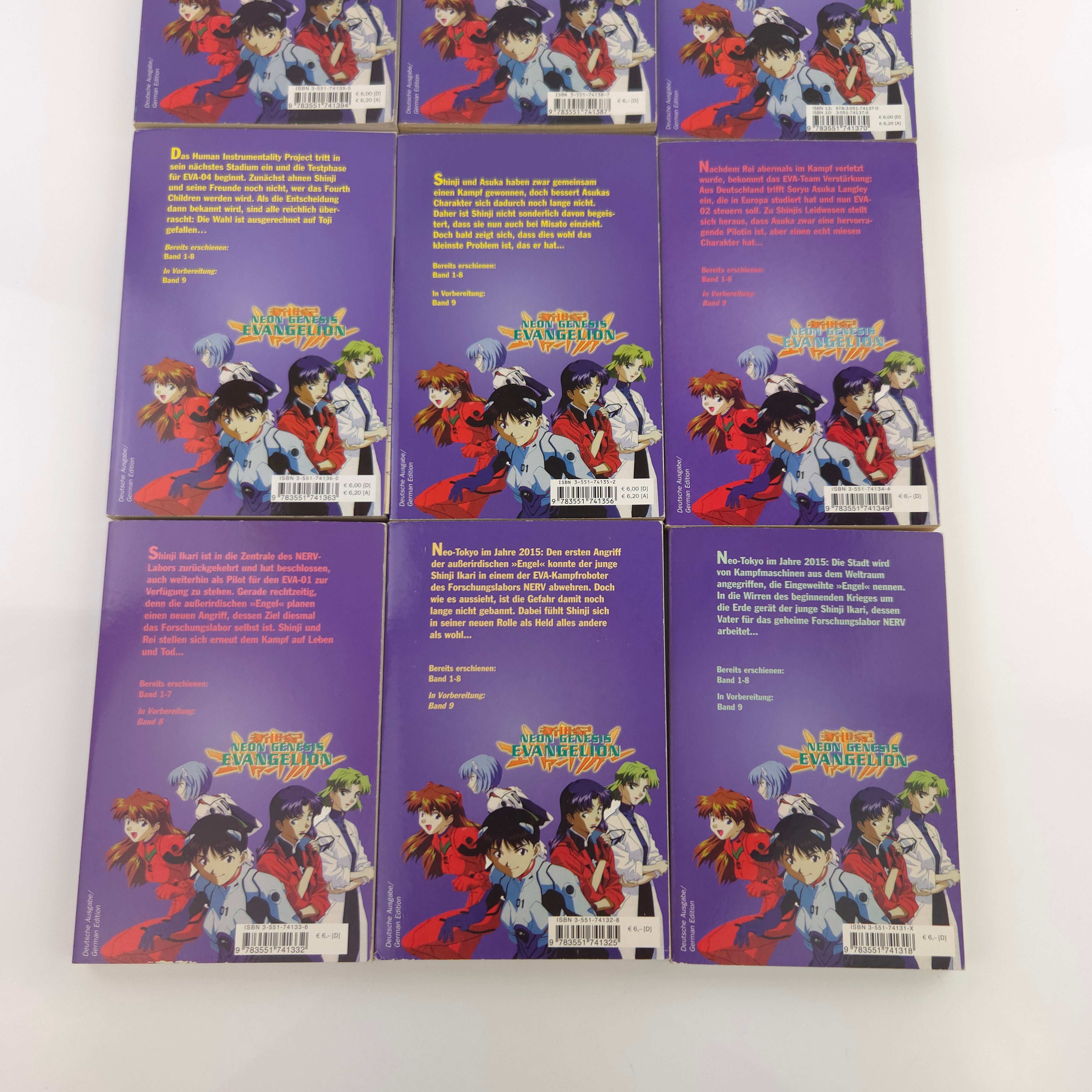 Neon Genesis Evangelion Manga Band 1-9 Carlsen Comics