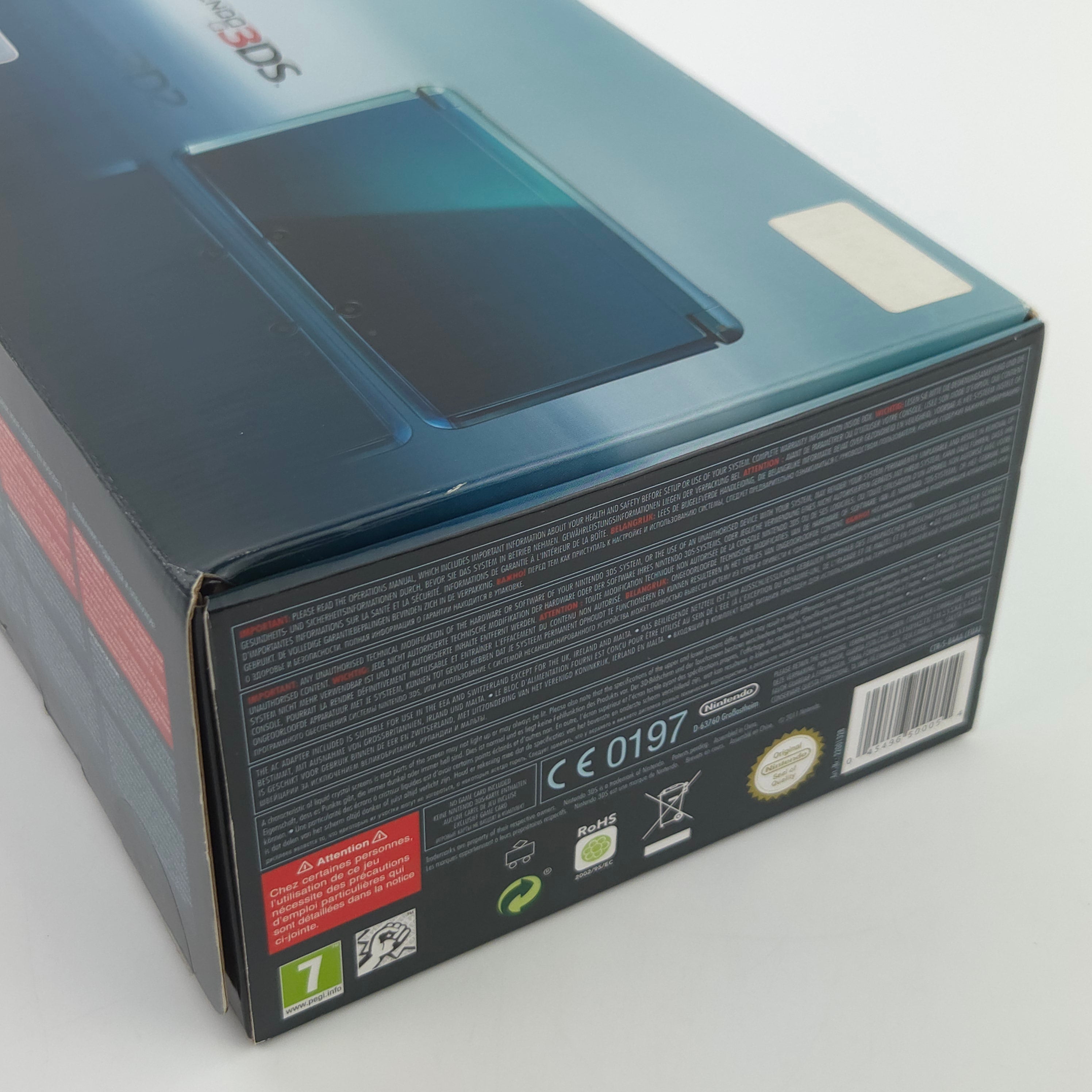 Nintendo 3DS Konsole Aqua Blue Handheld OVP PAL Neuwertig