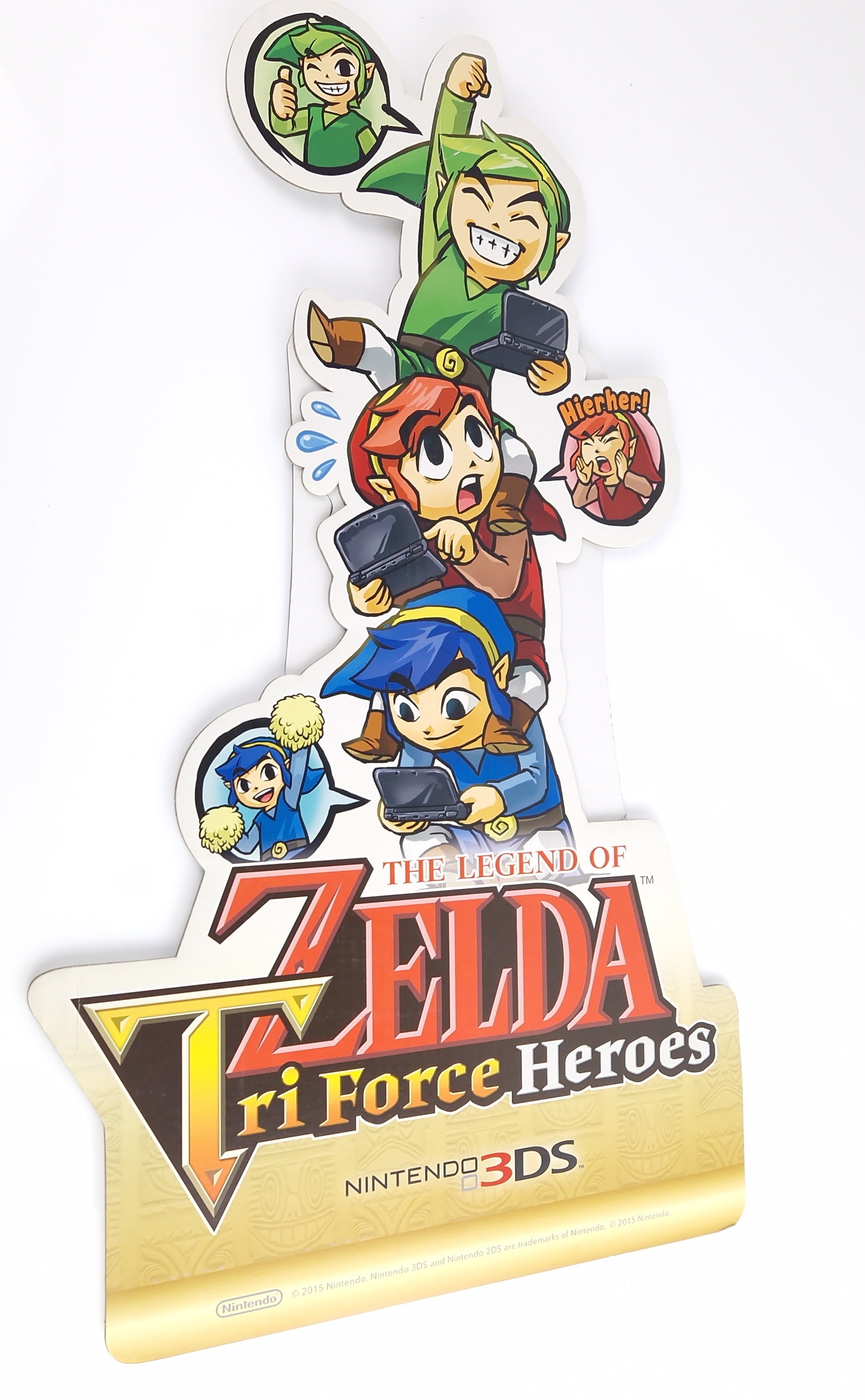 Nintendo 3DS Promo Aufsteller – Zelda Triforce Heroes