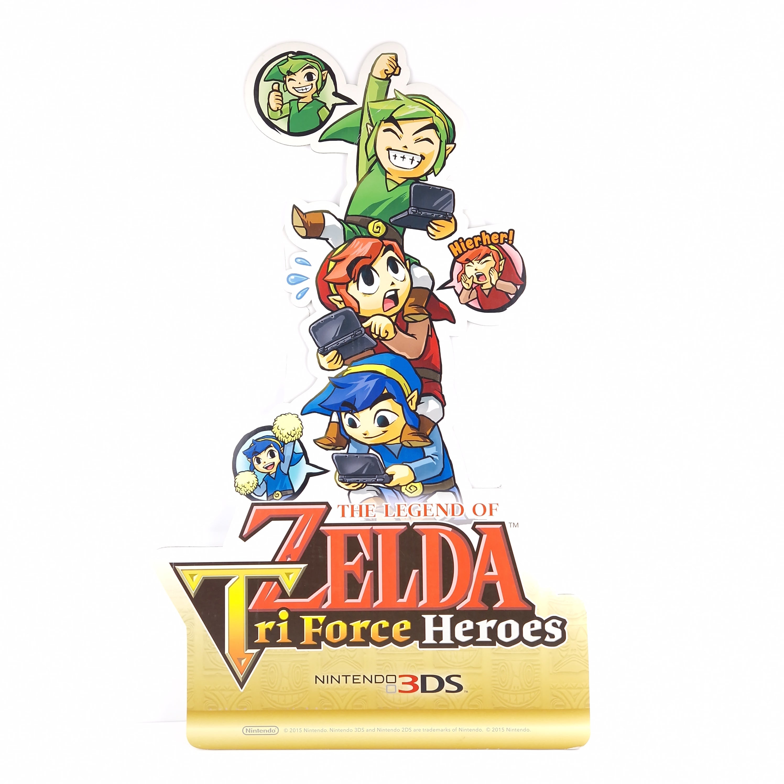 Nintendo 3DS Promo Aufsteller – Zelda Triforce Heroes