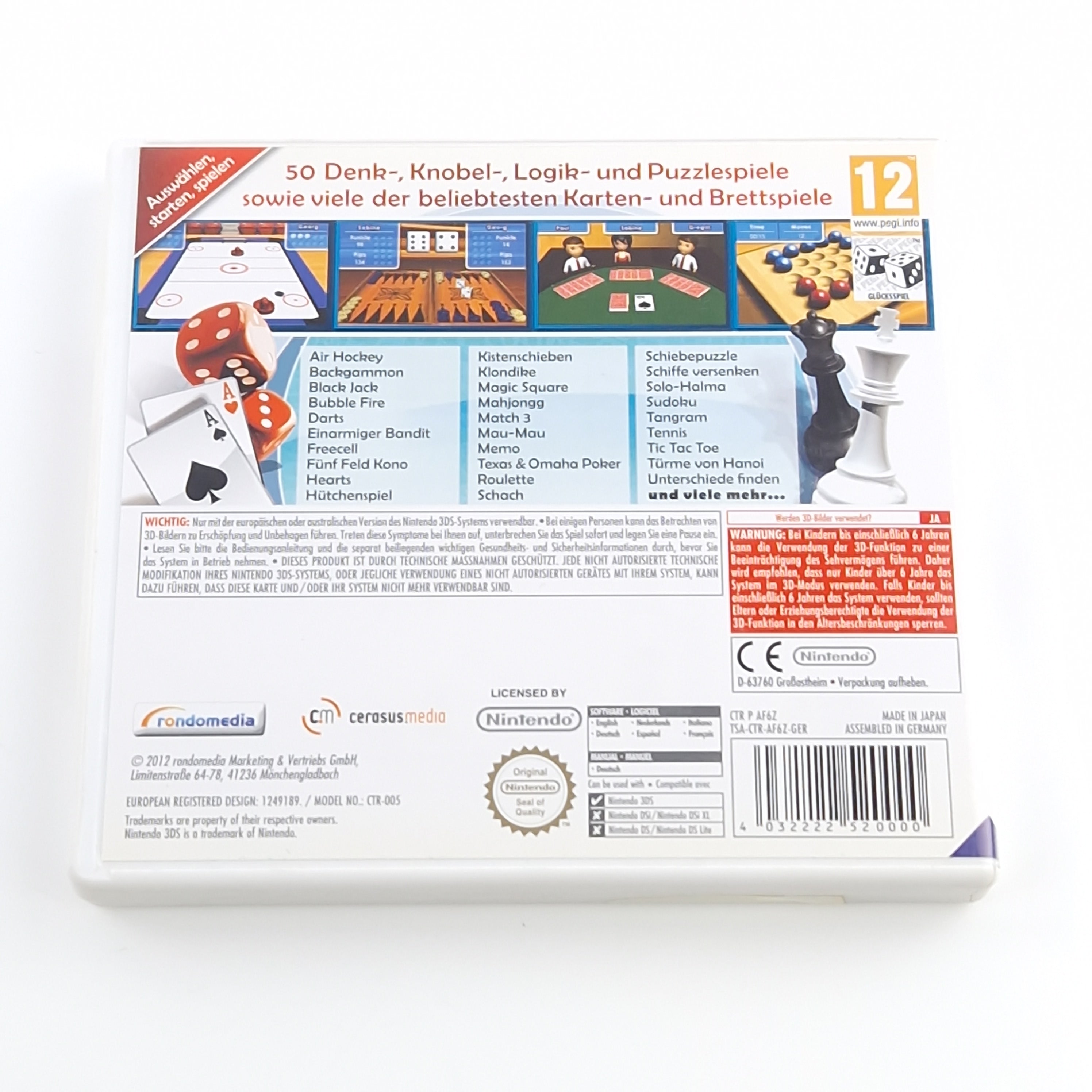 Nintendo 3DS Spiel – 50 Denk und Logik Spiele OVP