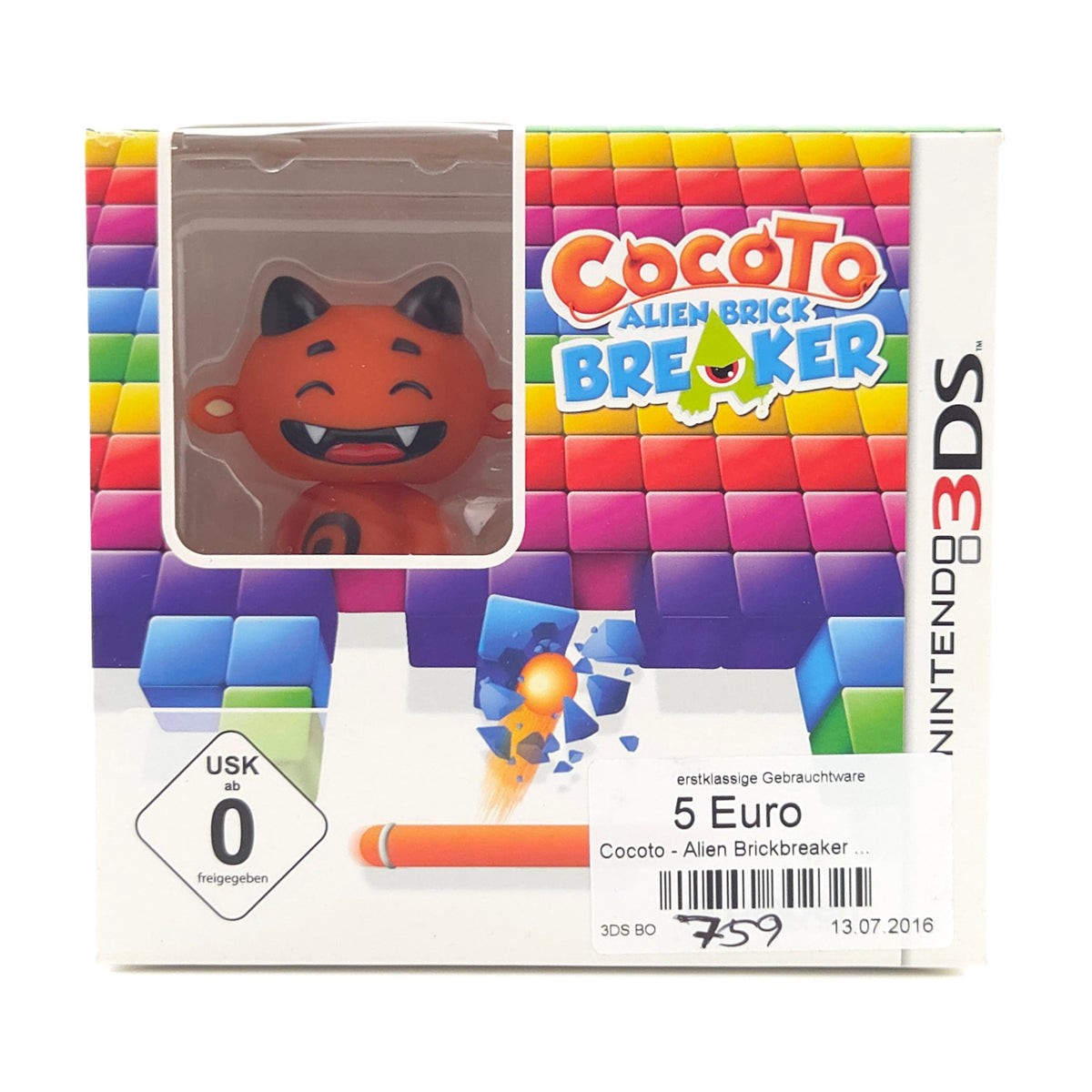 Nintendo 3DS Spiel Cocoto Alien Brick Breaker OVP