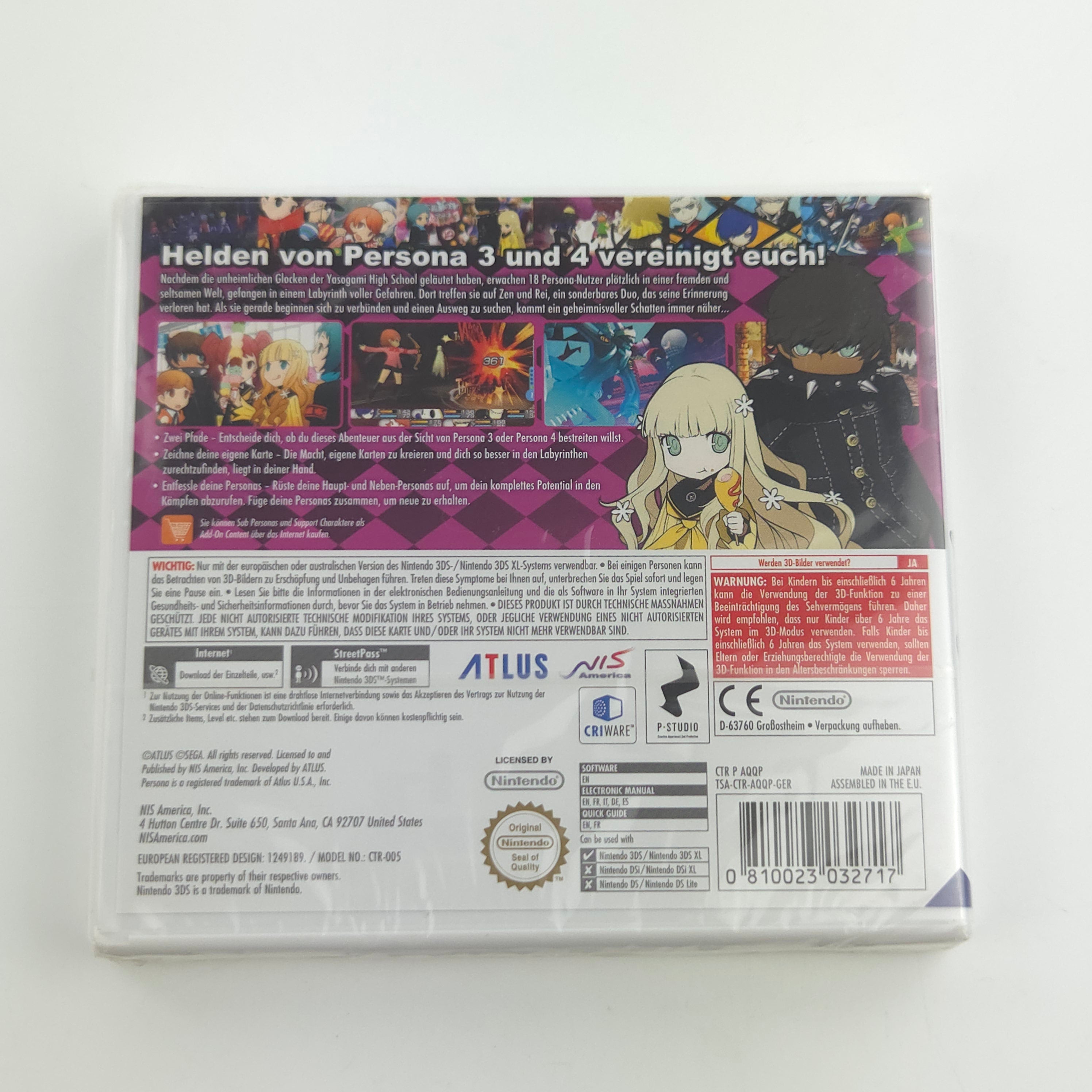 Nintendo 3DS Spiel – Persona Q Shadow of the Labyrinth Neu