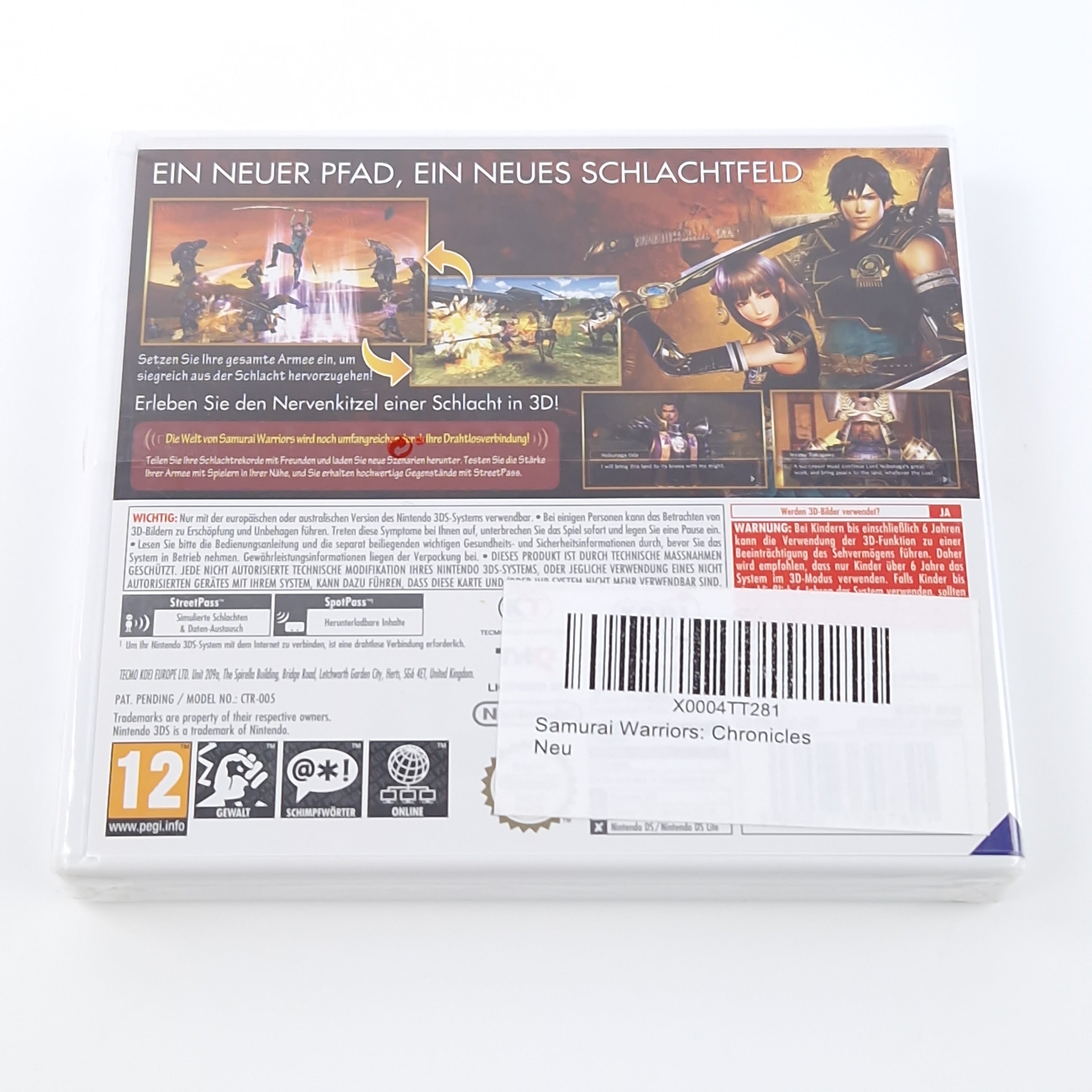 Nintendo 3DS Spiel – Samurai Warriors Chronicles OVP NEU PAL