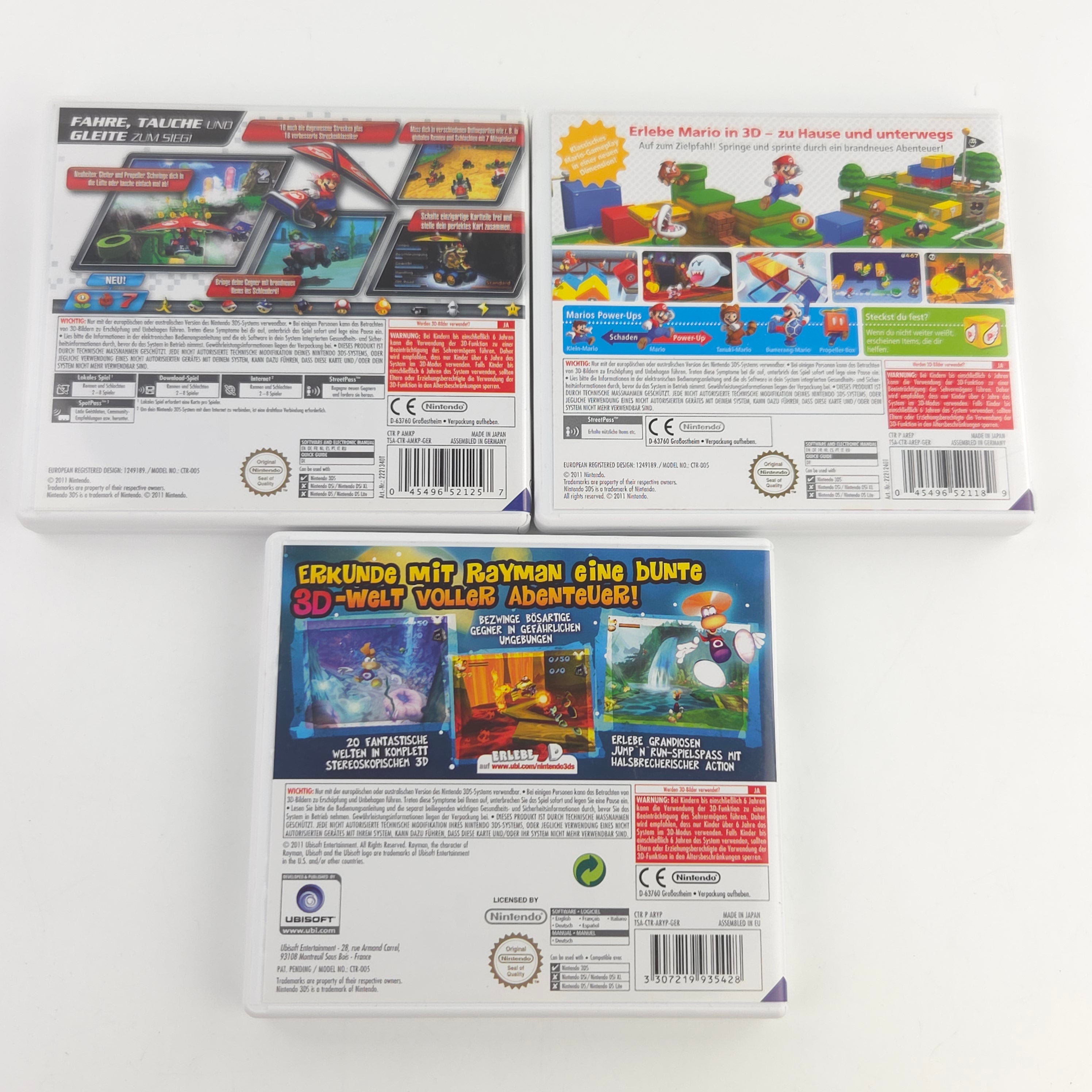 Nintendo 3DS Spiel Mario Kart 3D Land Rayman Bundle OVP