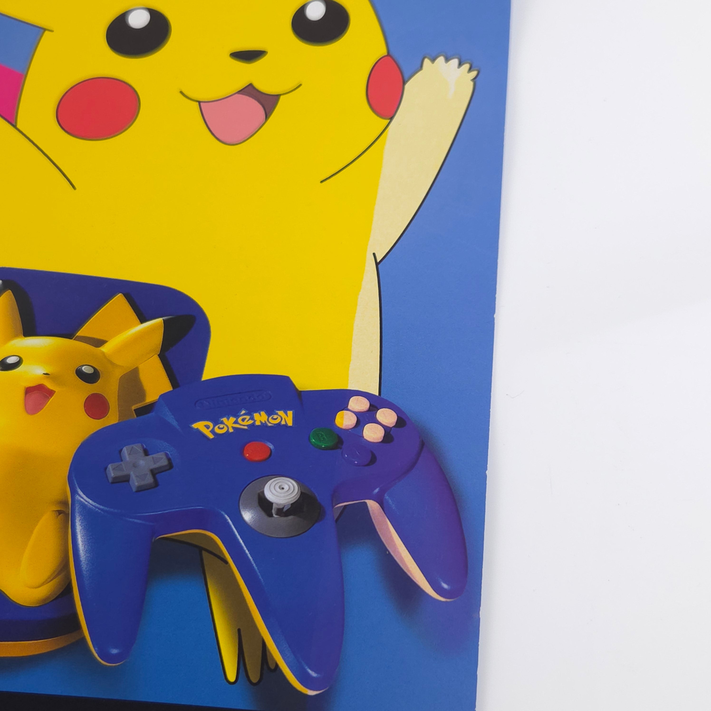 Nintendo 64 Kiosk Sign Poster Pikachu Edition Promo