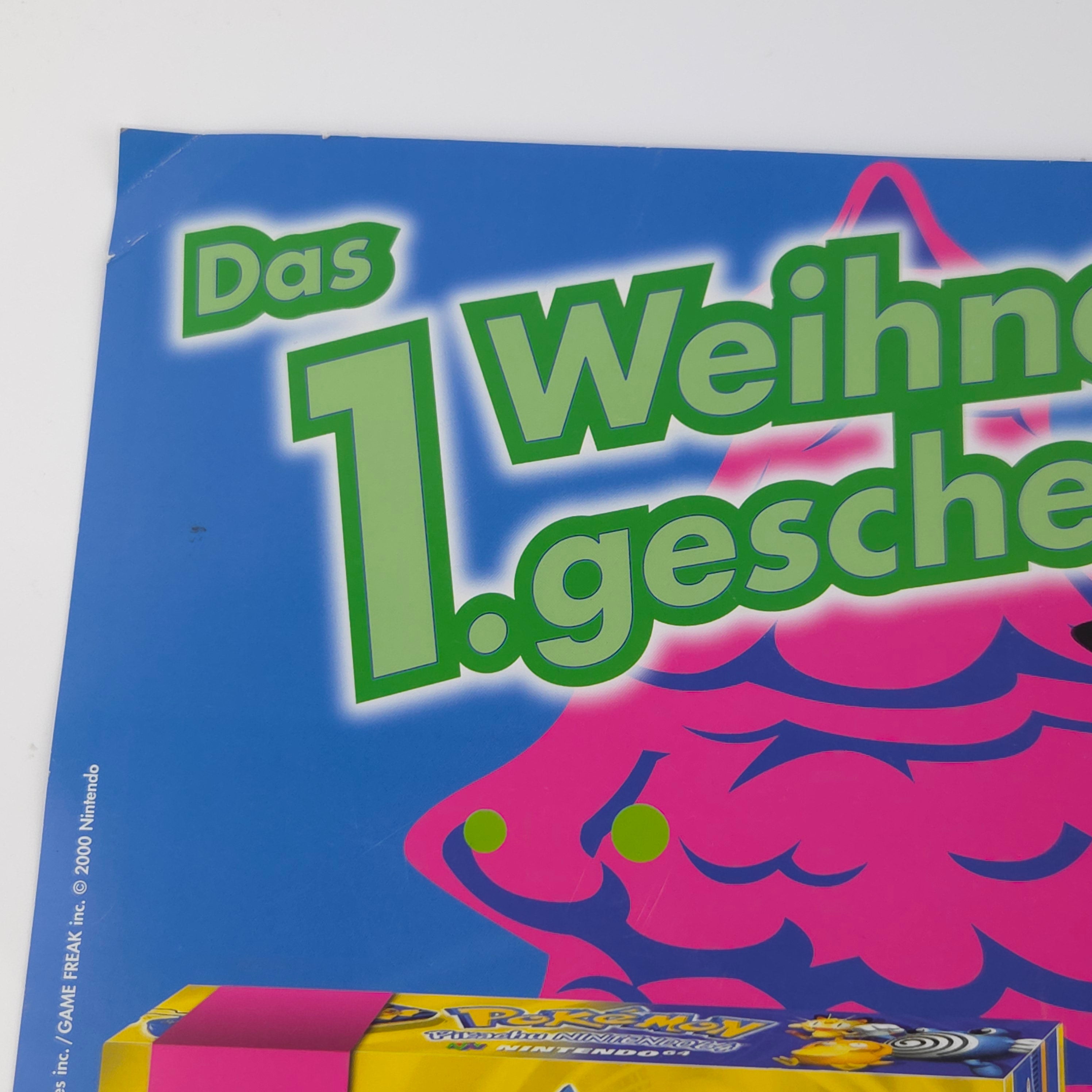 Nintendo 64 Kiosk Sign Poster Pikachu Edition Promo