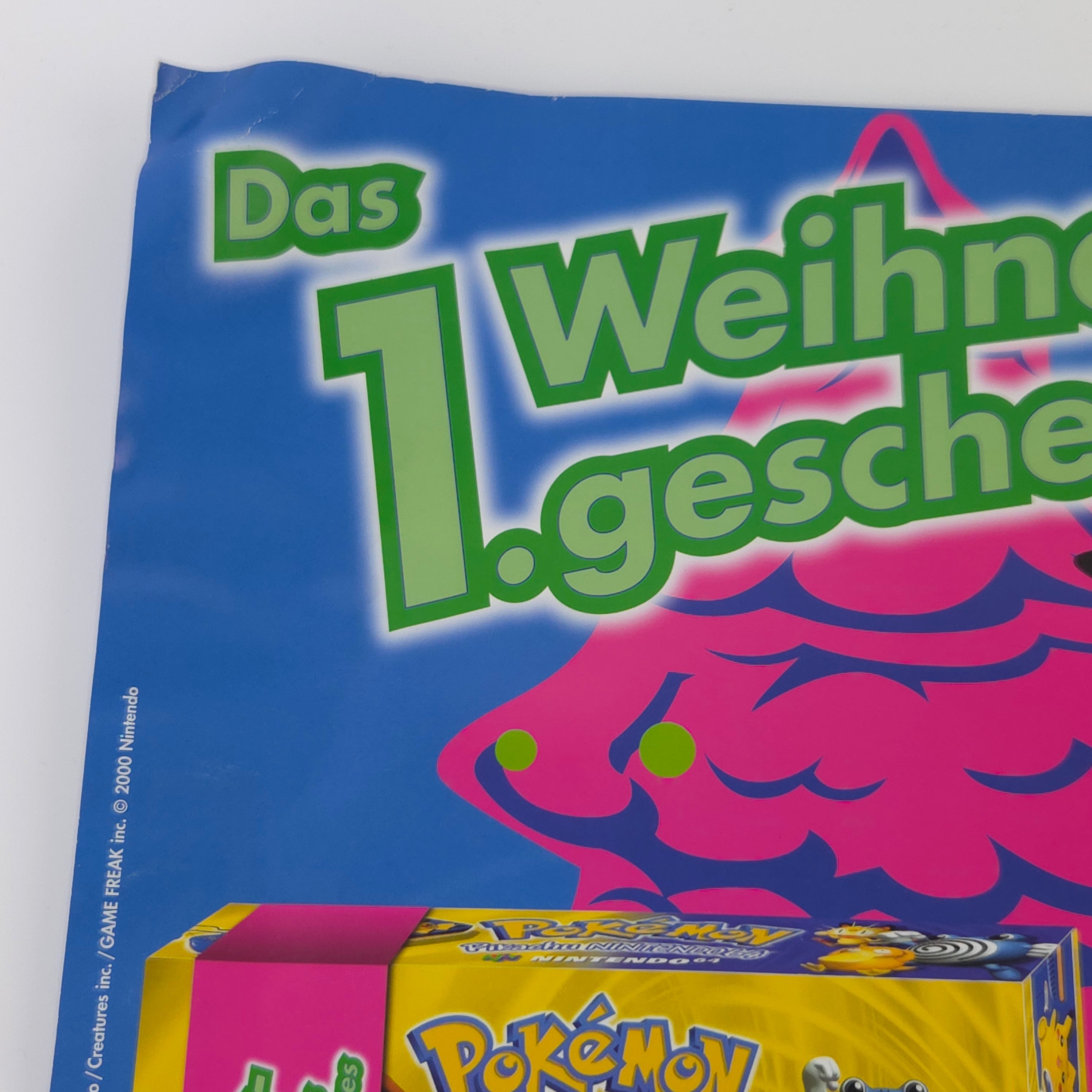 Nintendo 64 Kiosk Sign Poster Pikachu Edition Promo