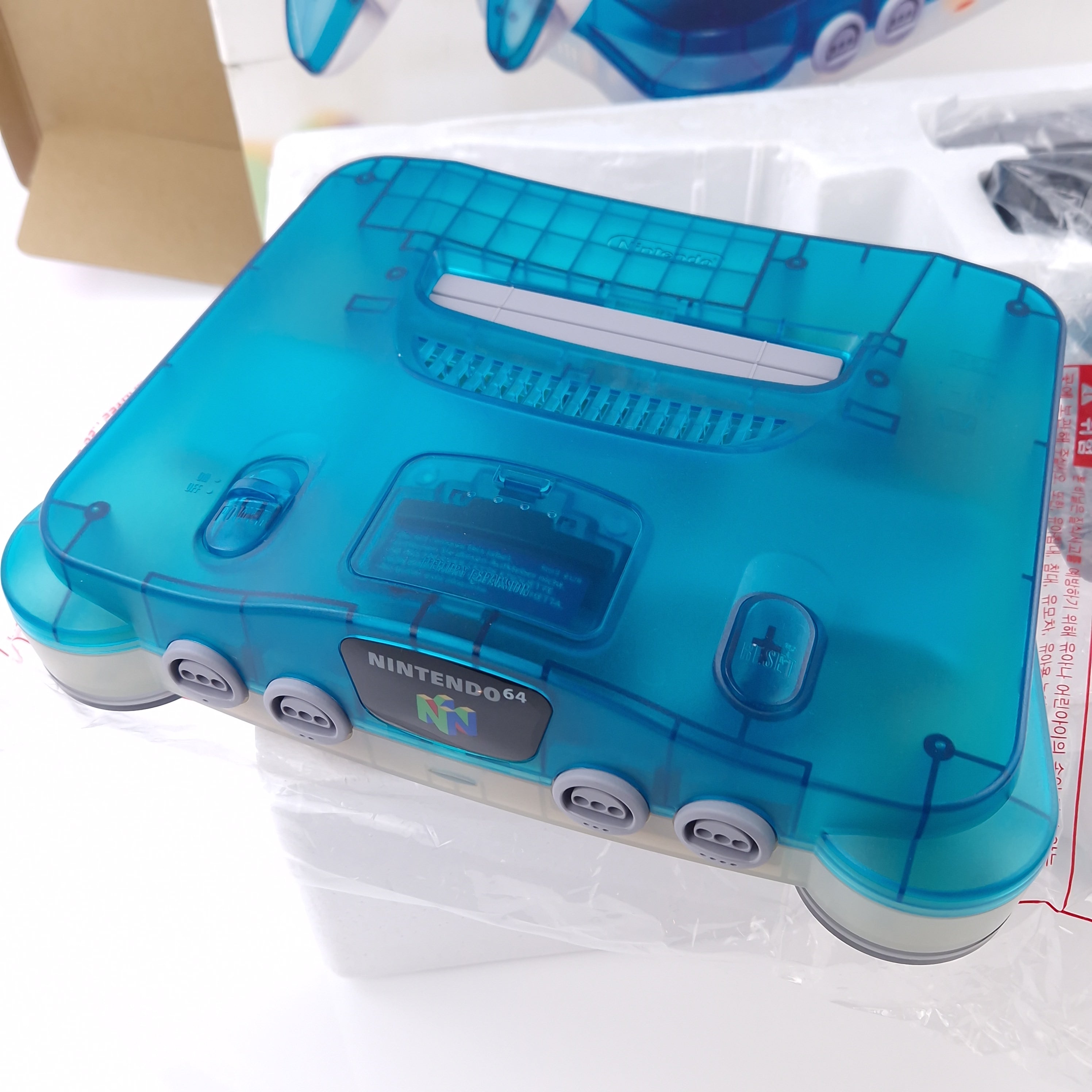 Nintendo 64 Konsole Super Mario 64 Bundle Pak Clear Blue
