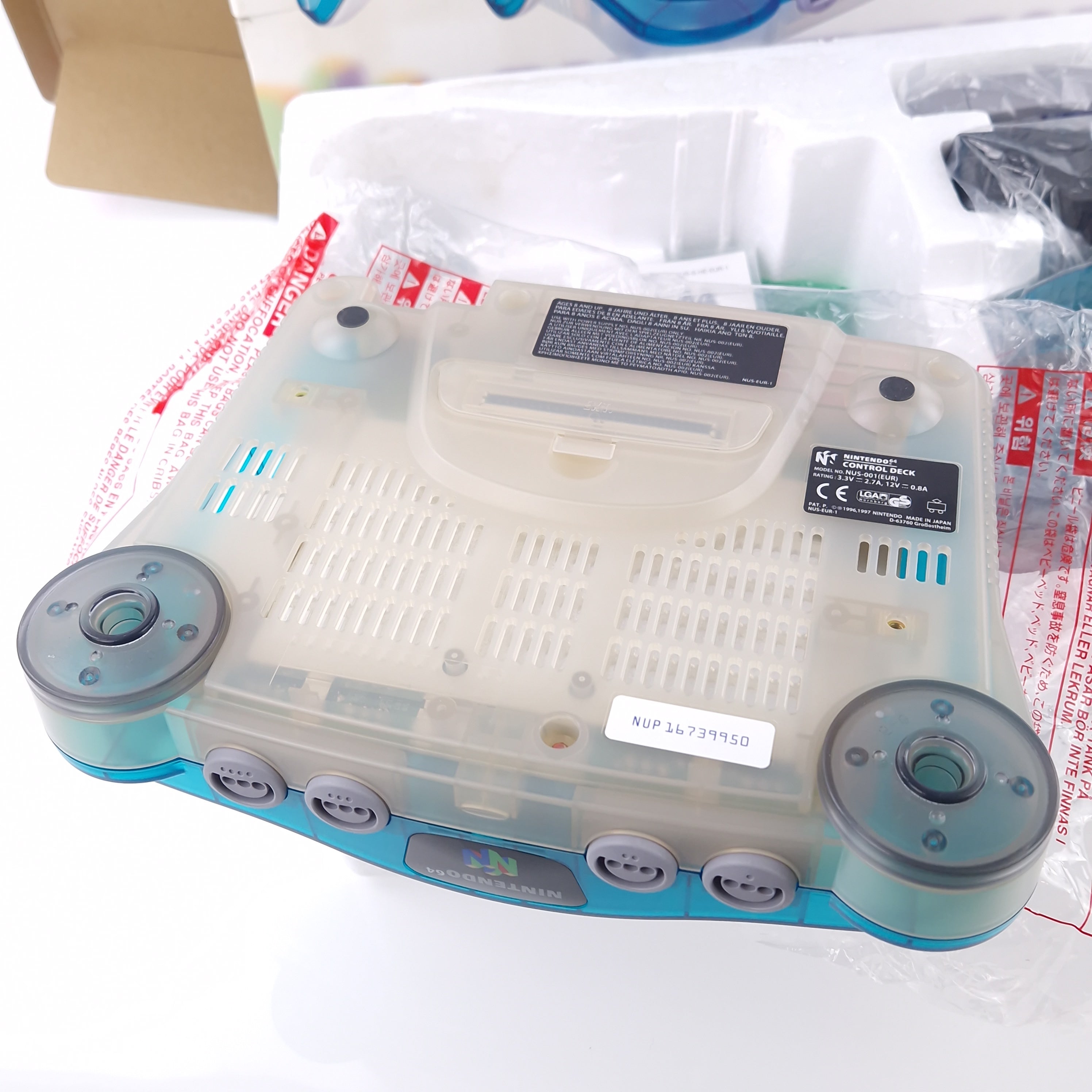 Nintendo 64 Konsole Super Mario 64 Bundle Pak Clear Blue