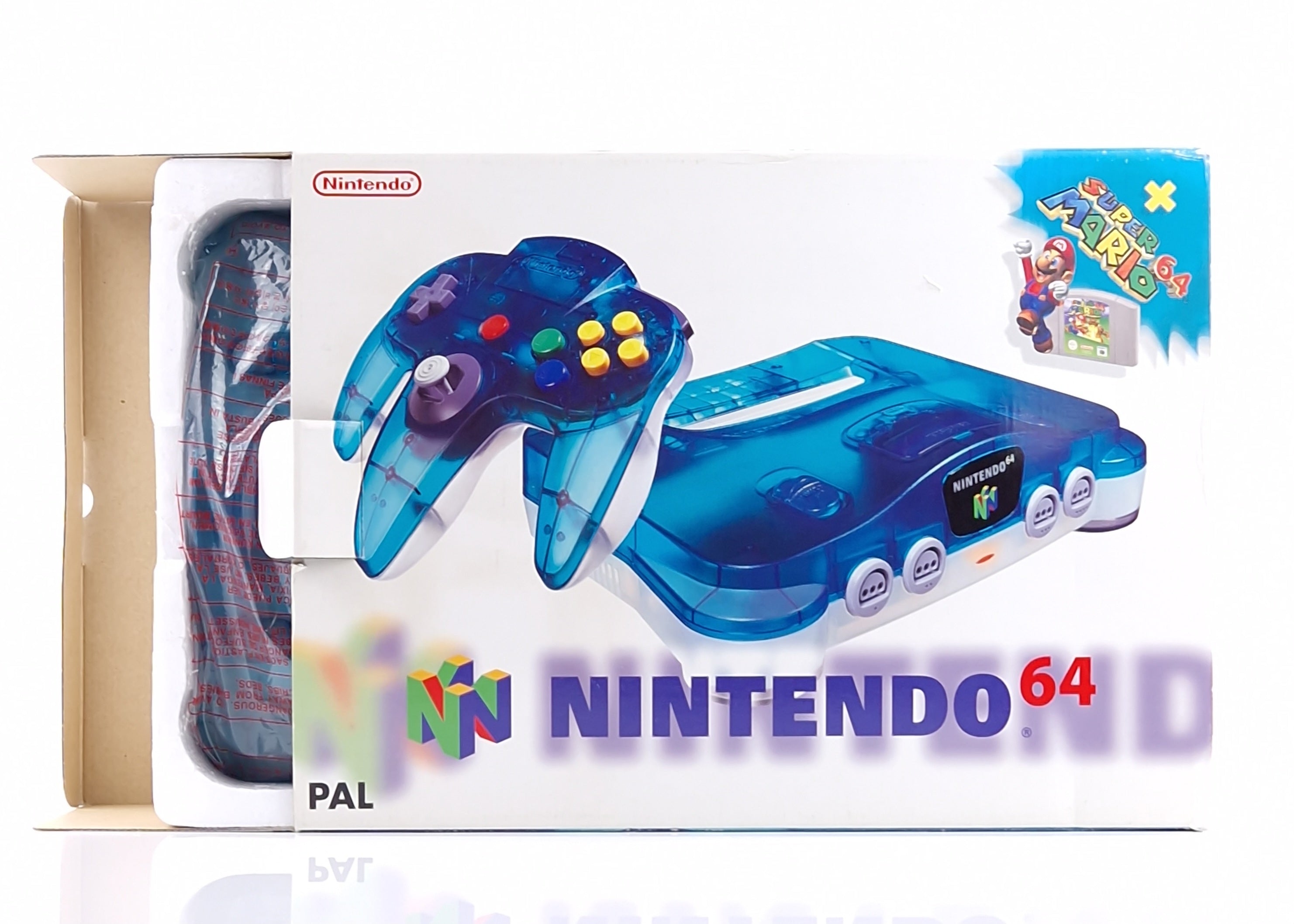 Nintendo 64 Konsole Super Mario 64 Bundle Pak Clear Blue