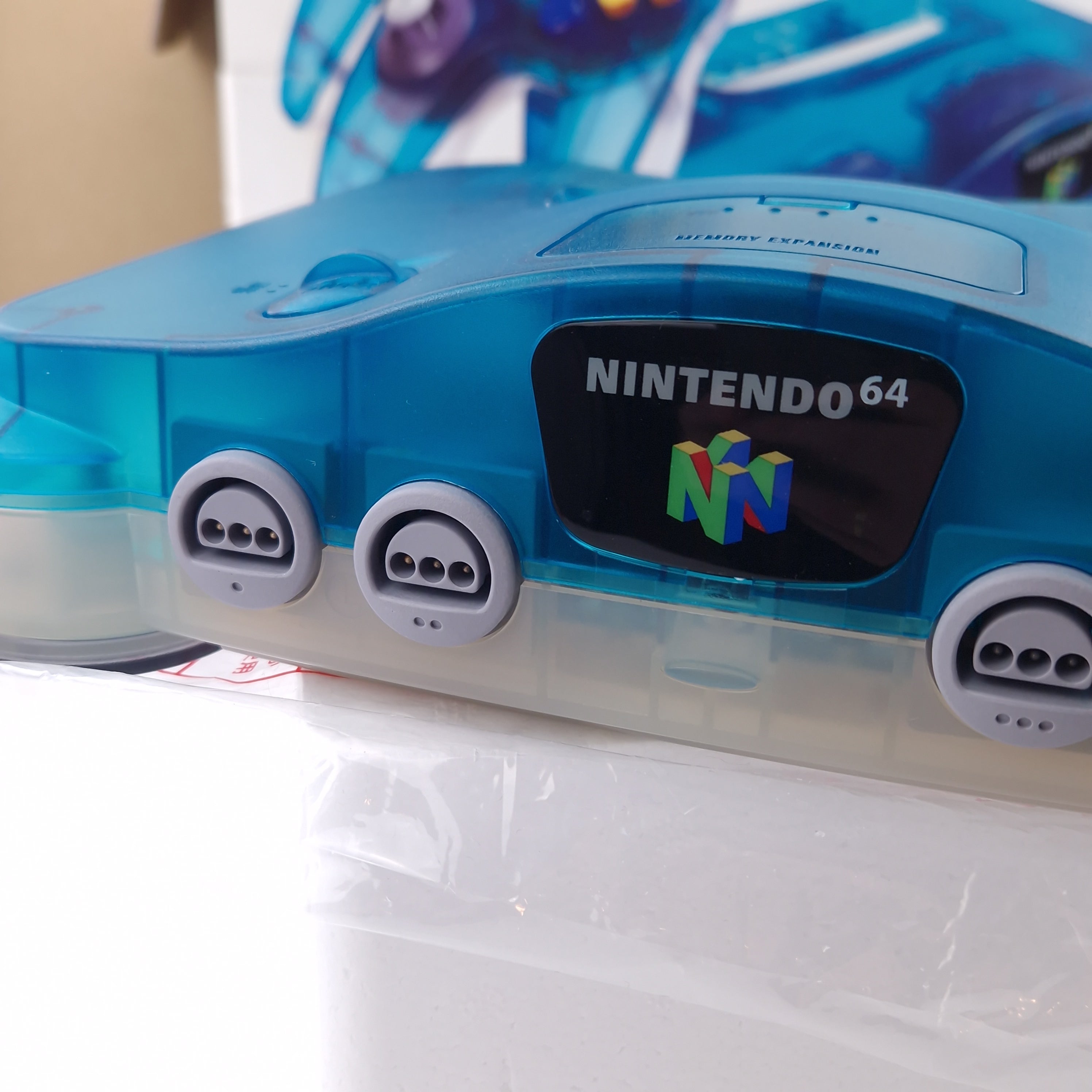 Nintendo 64 Konsole Super Mario 64 Bundle Pak Clear Blue