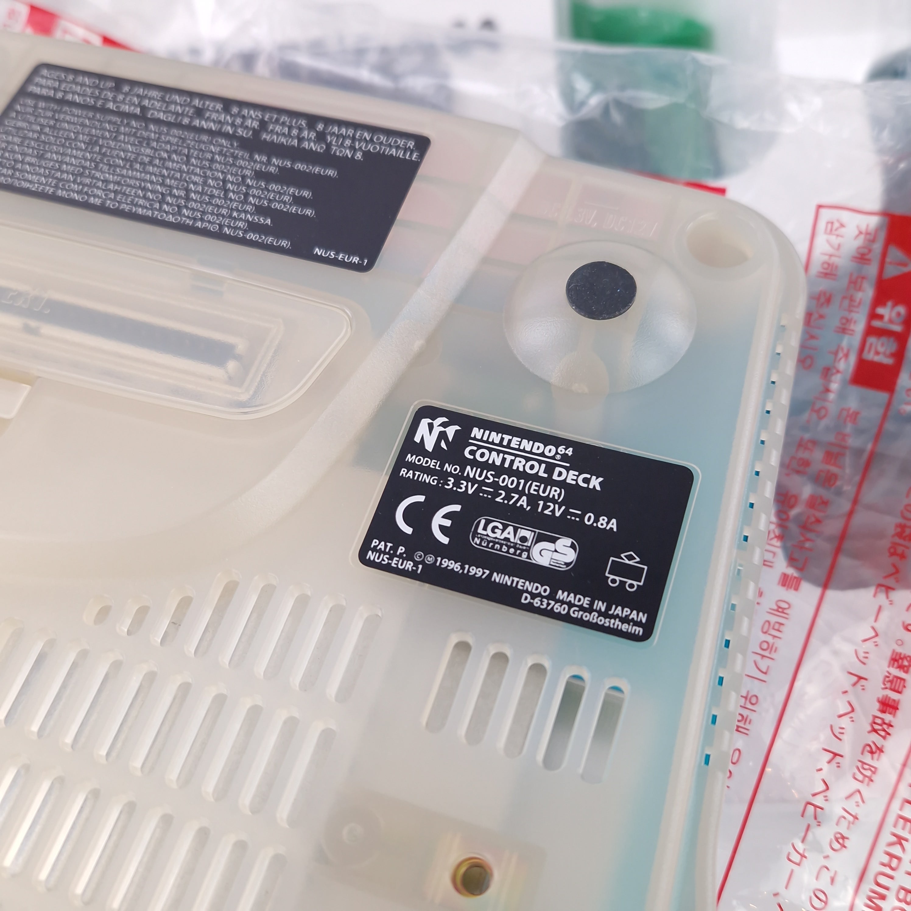 Nintendo 64 Konsole Super Mario 64 Bundle Pak Clear Blue