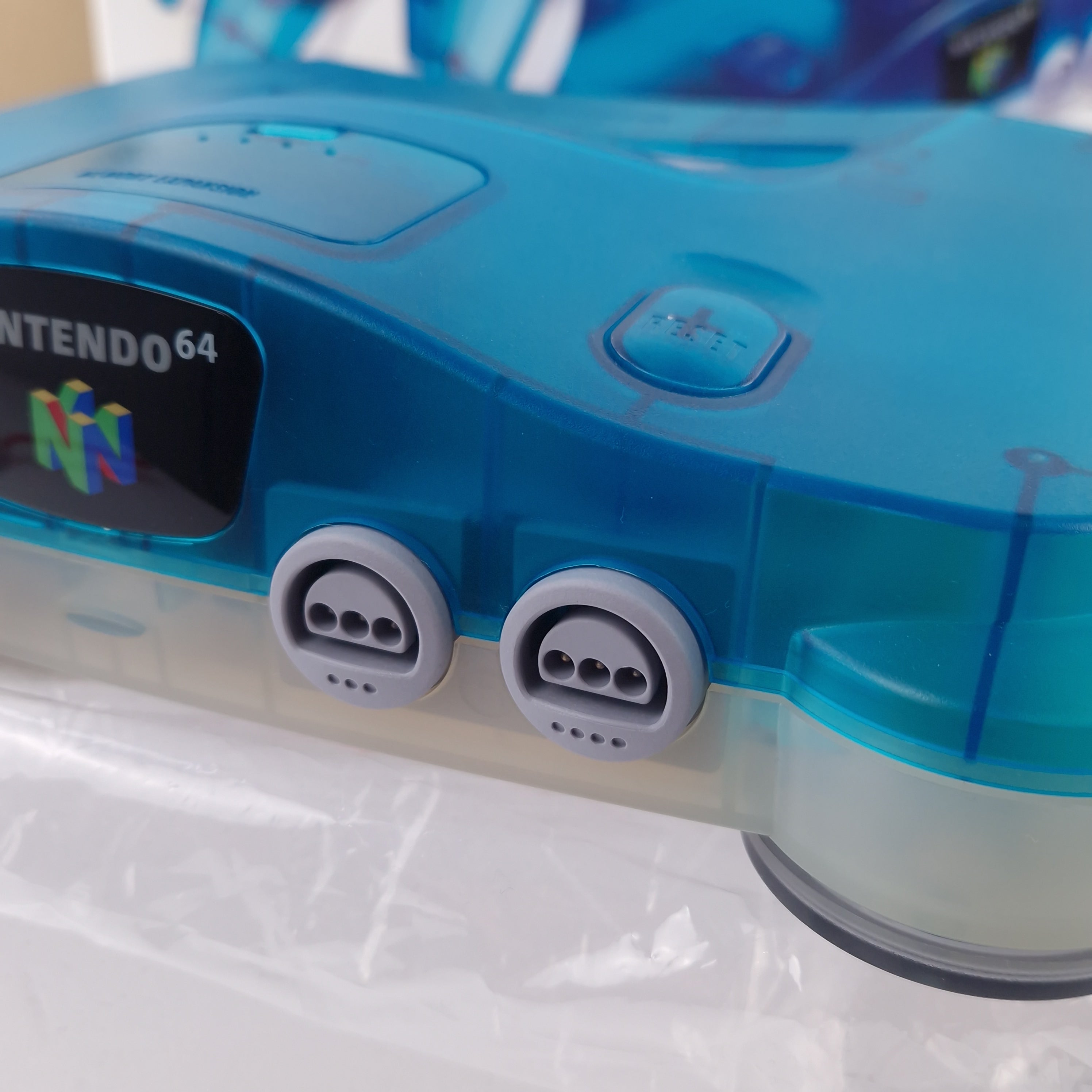 Nintendo 64 Konsole Super Mario 64 Bundle Pak Clear Blue