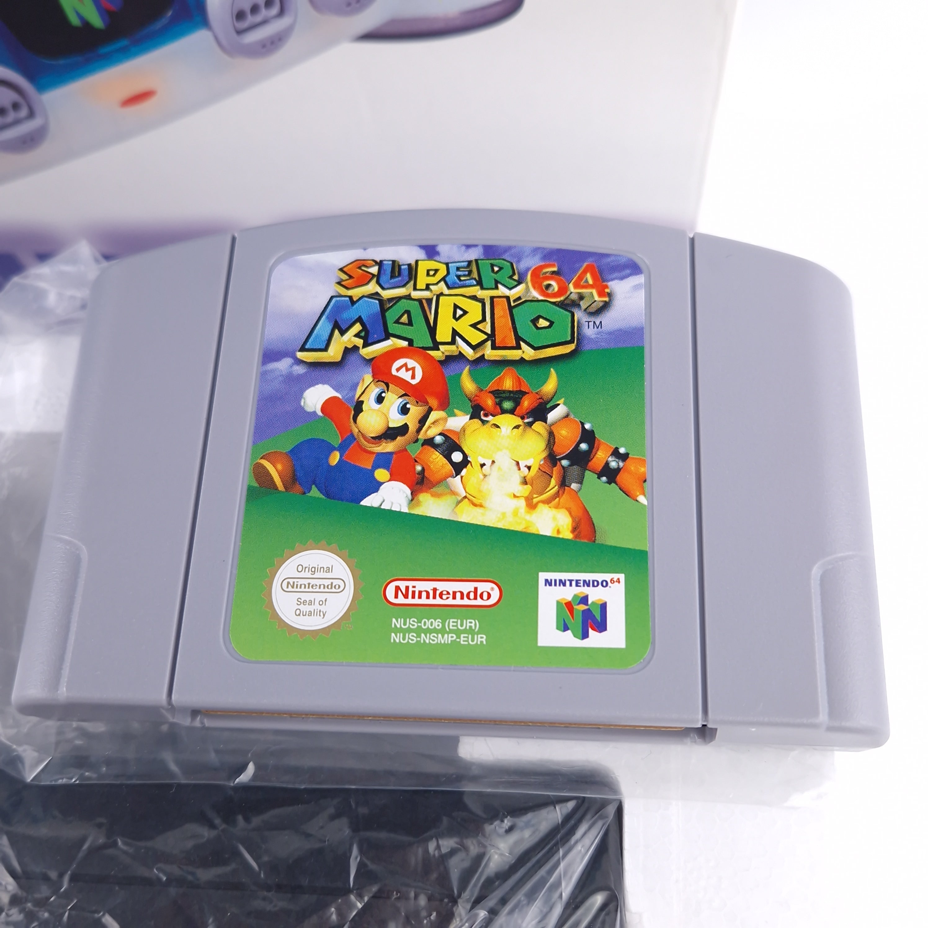 Nintendo 64 Konsole Super Mario 64 Bundle Pak Clear Blue