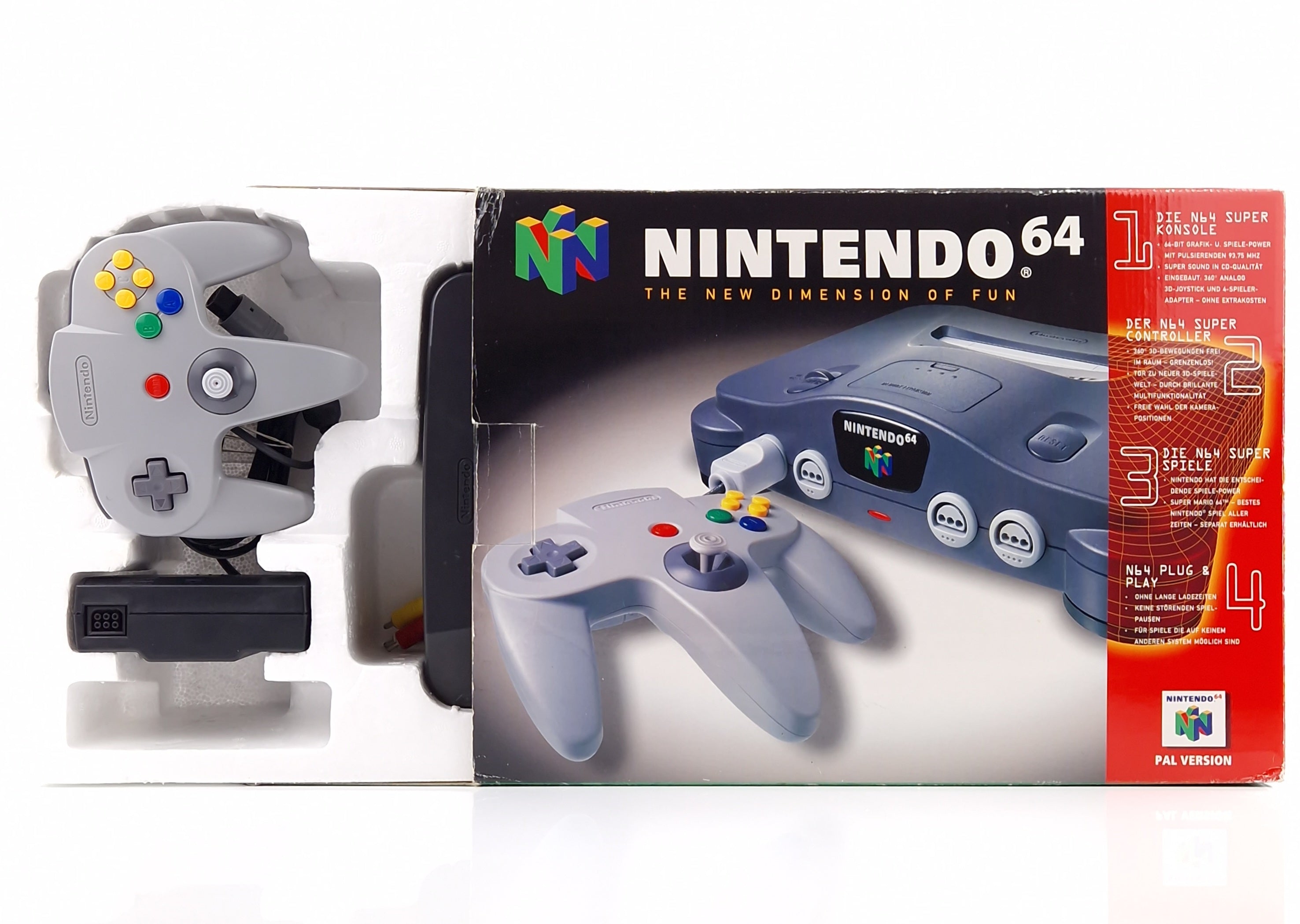 Nintendo 64 Konsole – The New Dimension of Fun OVP PAL