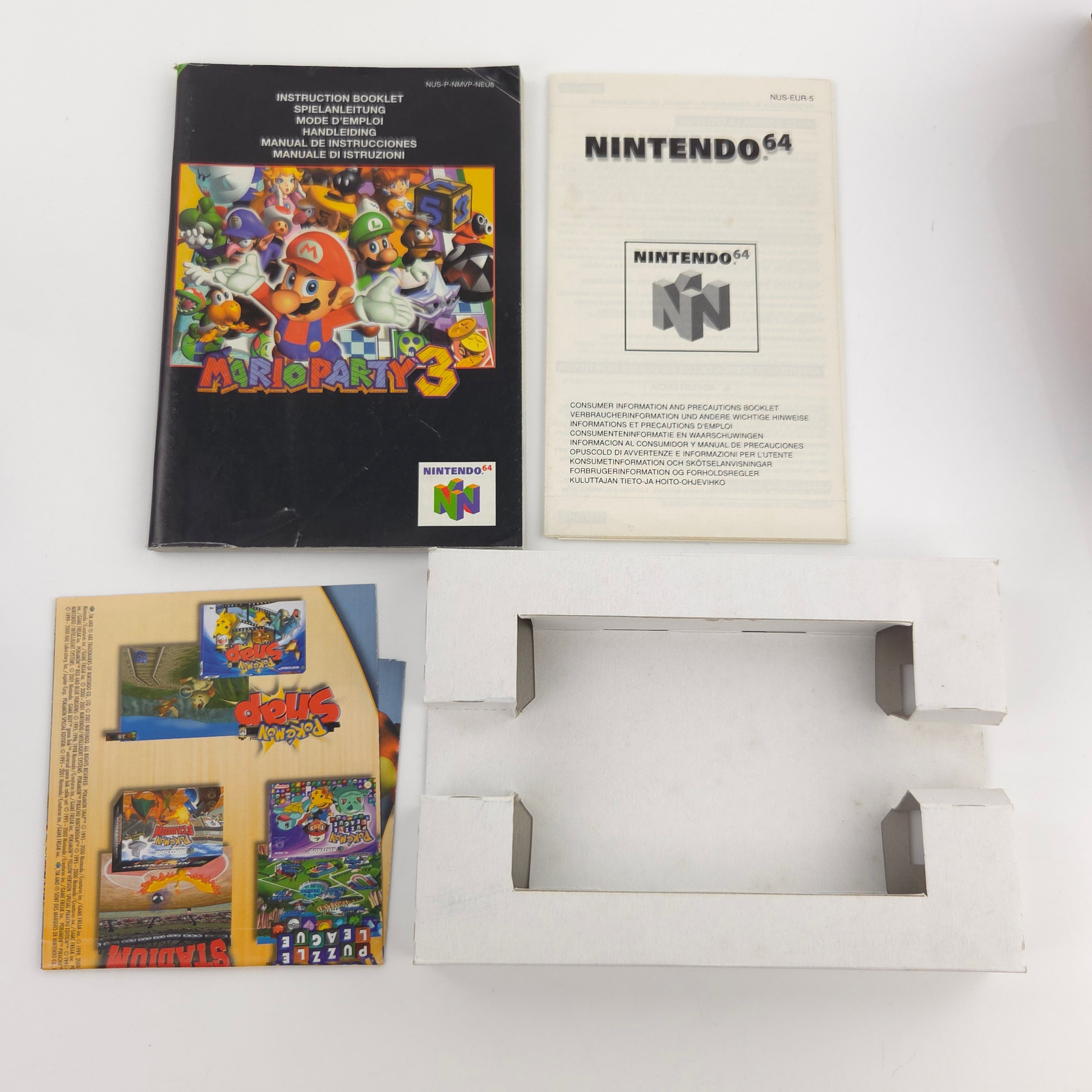 Nintendo 64 Mario Party 1 2 3 Original OVPs Anleitung